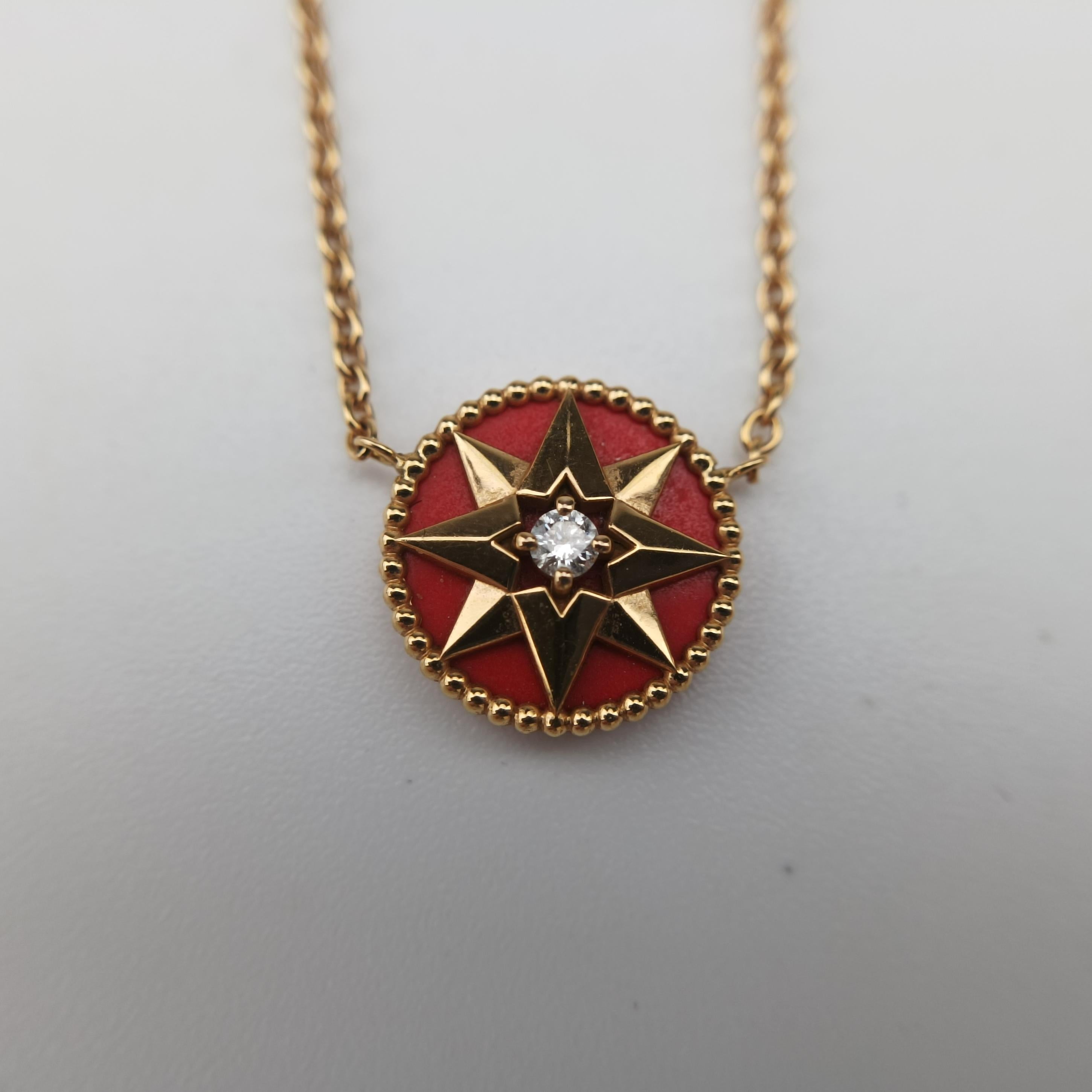 Rose des Vents medallion Red×golden AU750 125204ローズデヴァン メダリオン レッド×ゴールド AU750 125204