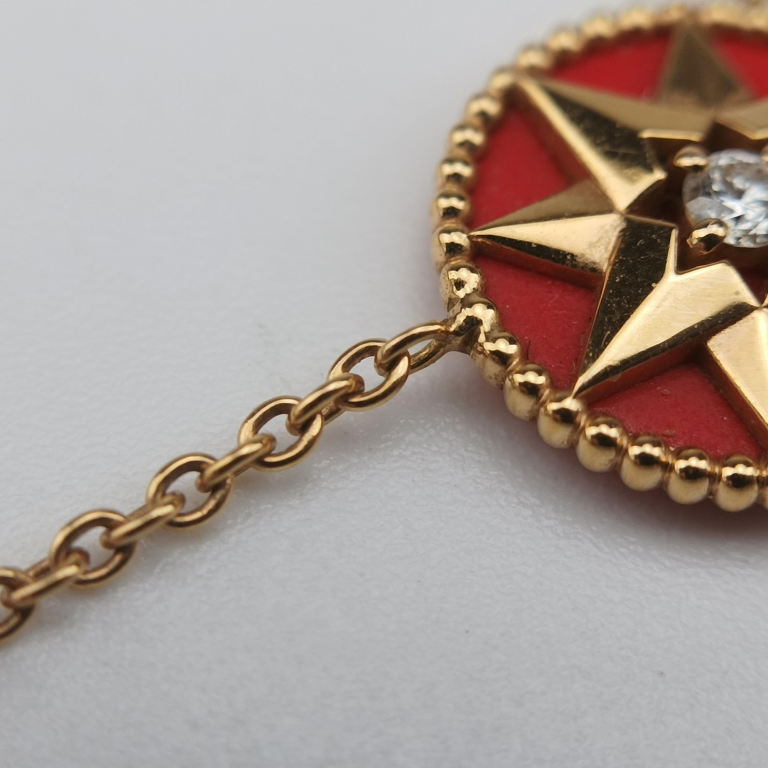 Rose des Vents medallion Red×golden AU750 125204ローズデヴァン メダリオン レッド×ゴールド AU750 125204