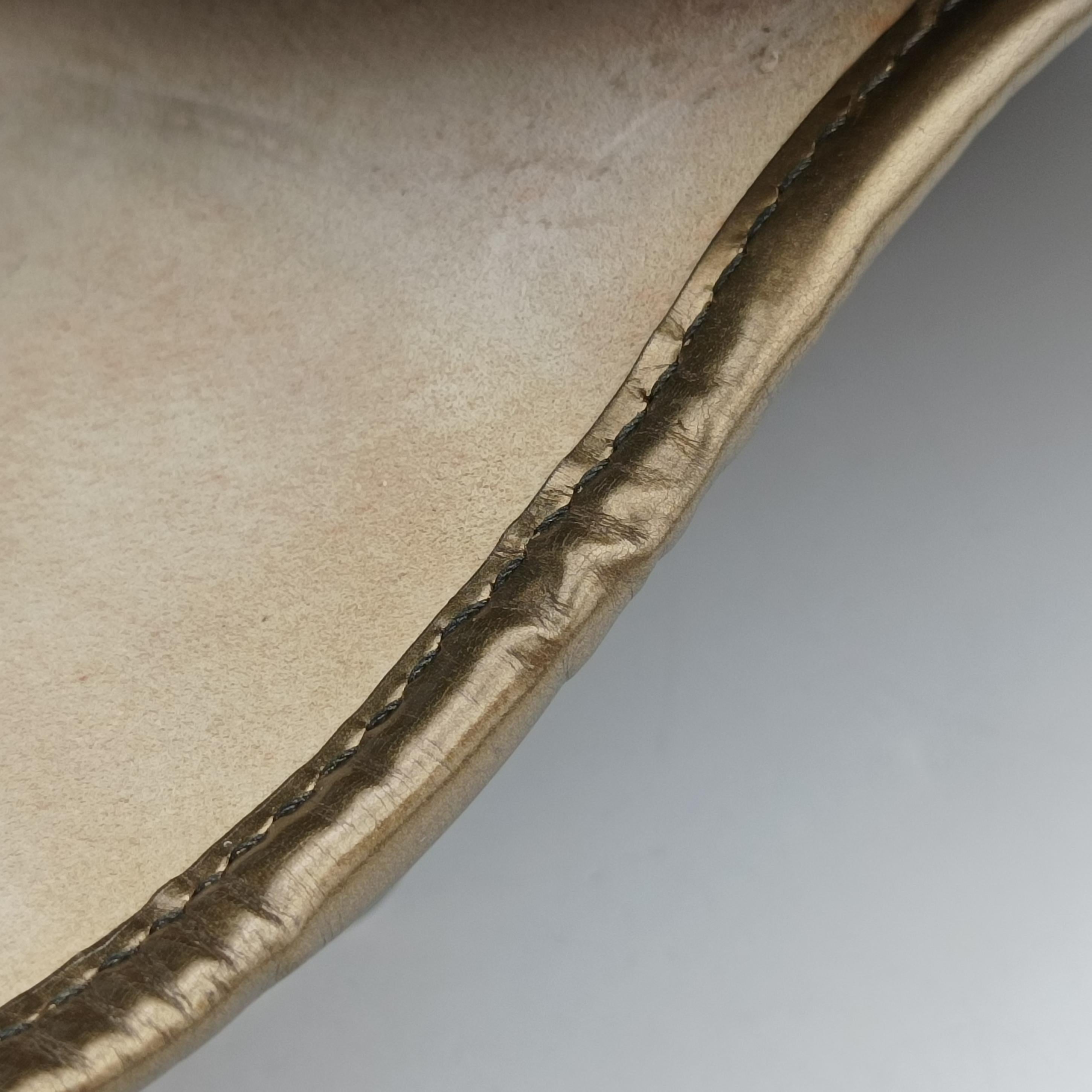 Stripe Calfhair and Velvet Golden Leather 8BN165 2415-8BN165-VTH-079ストライプカーフヘアとベルベット ゴールド レザー 8BN165 2415-8BN165-VTH-079