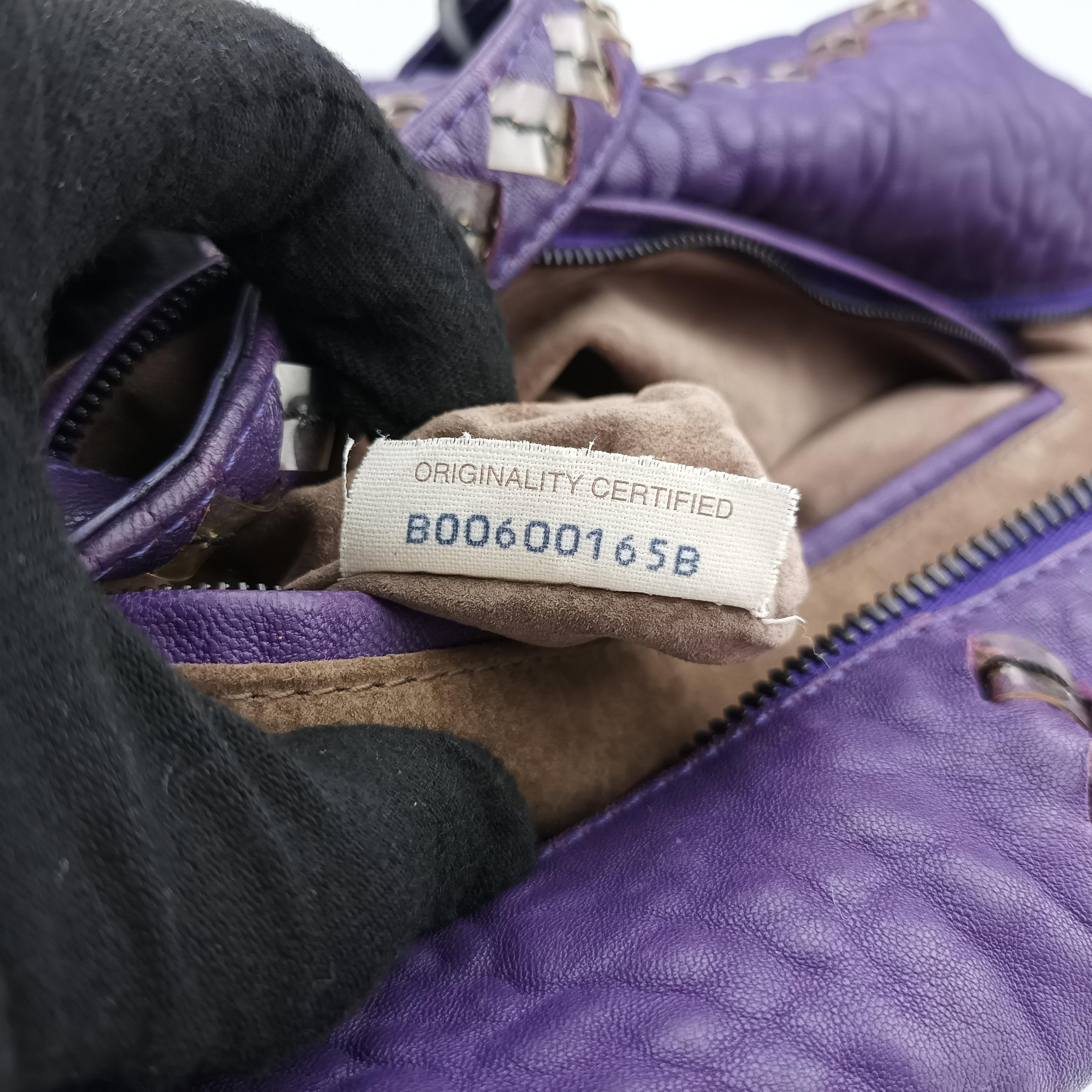 Intrecciato Trimmed Leather Purple Leather B00600165Bイントレチャートトリムレザー パープル レザー B00600165B