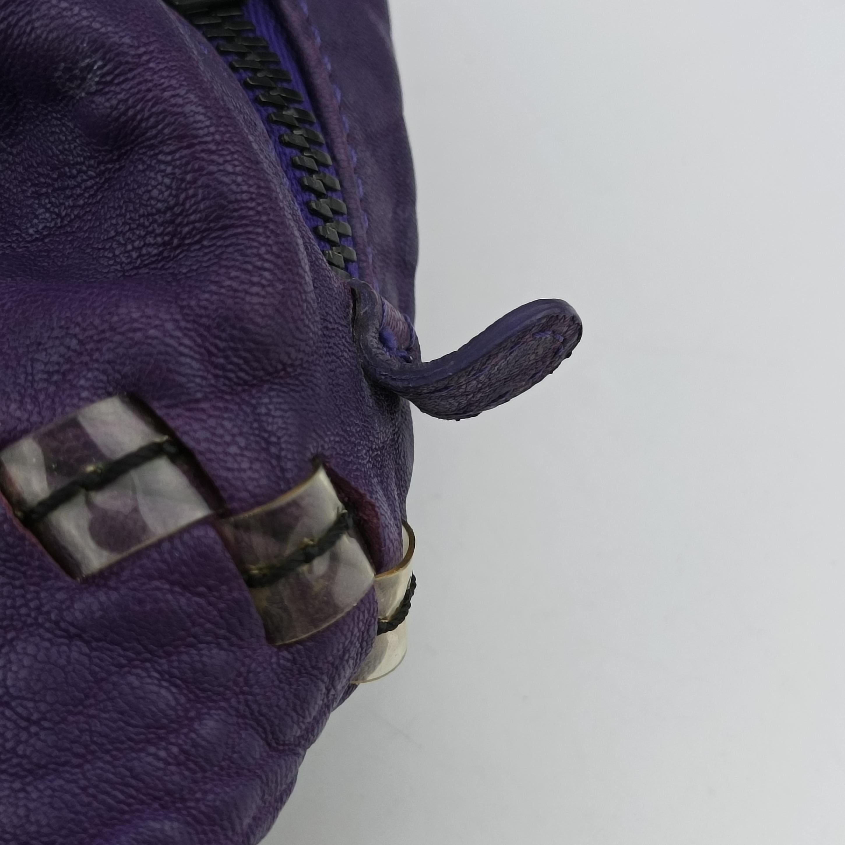 Intrecciato Trimmed Leather Purple Leather B00600165Bイントレチャートトリムレザー パープル レザー B00600165B