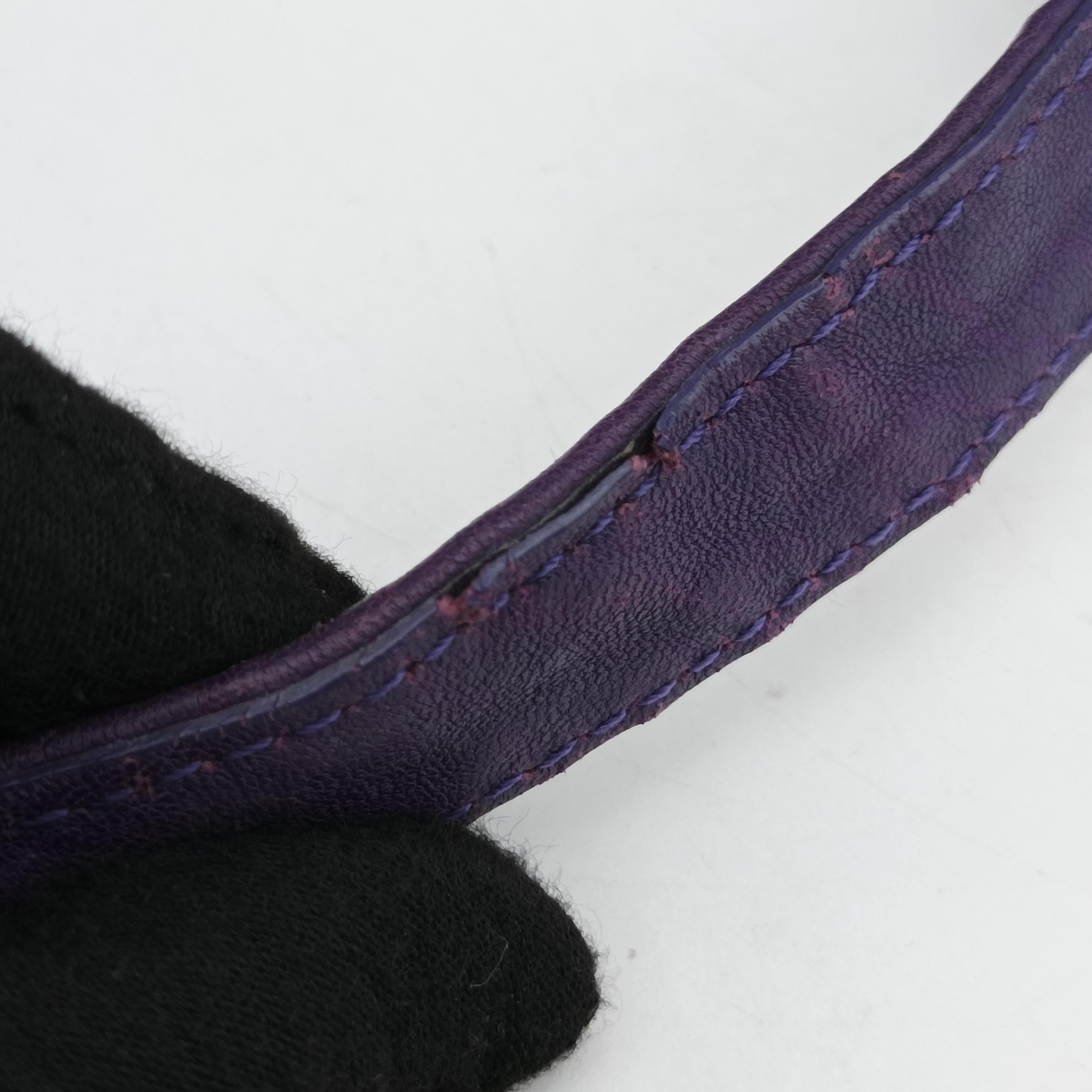 Intrecciato Trimmed Leather Purple Leather B00600165Bイントレチャートトリムレザー パープル レザー B00600165B