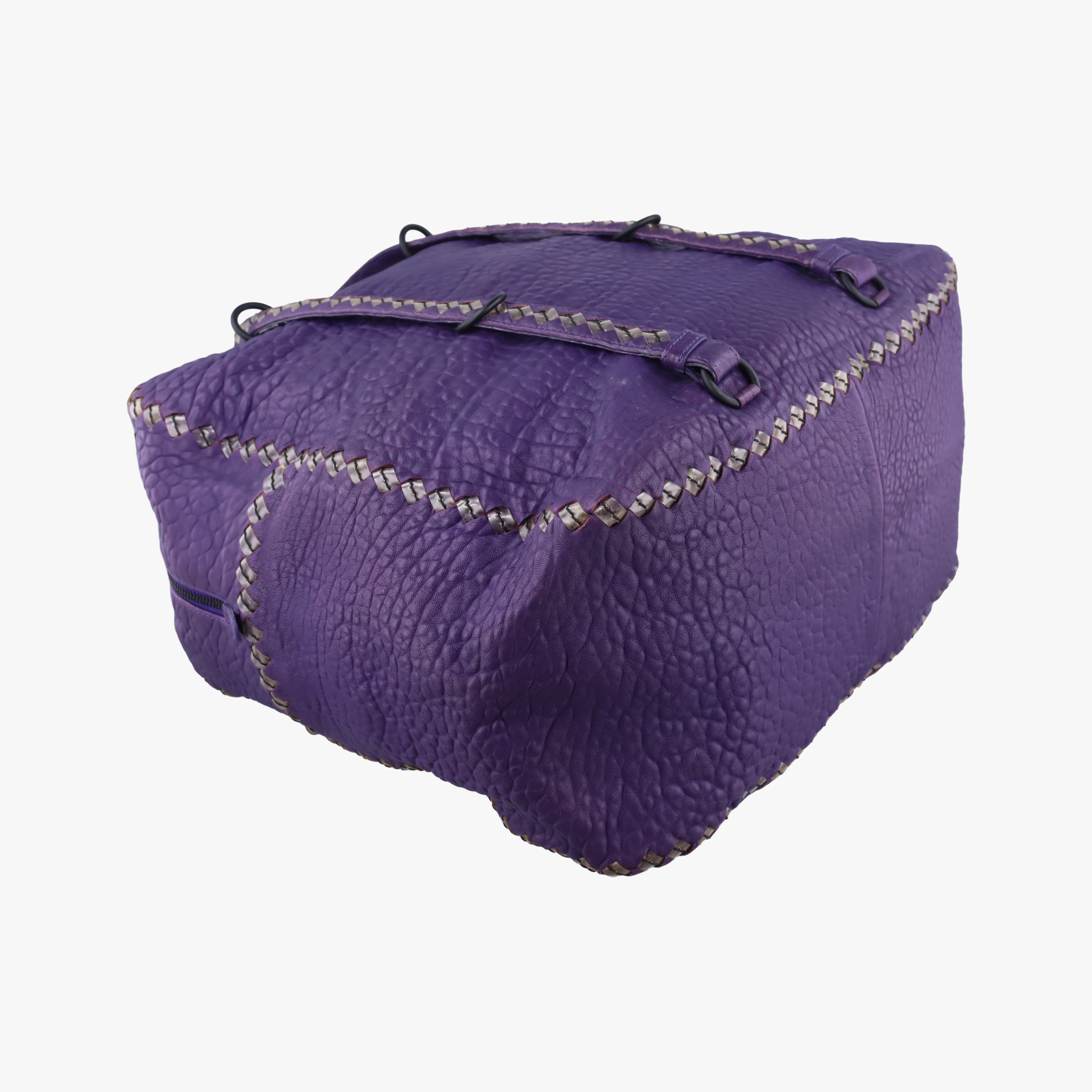 Intrecciato Trimmed Leather Purple Leather B00600165Bイントレチャートトリムレザー パープル レザー B00600165B