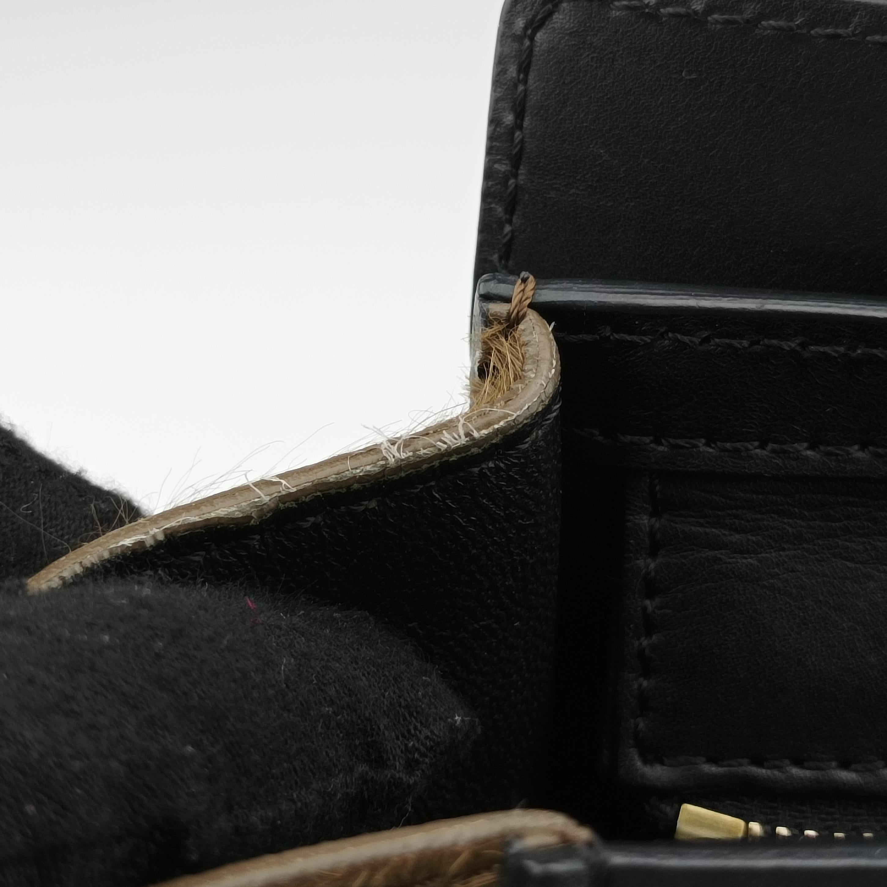 luggage nano shopper Blue x Black x Brown Leather×ponyhair F-GA-0142ラゲージナノショッパー ブルー×ブラック×ブラウン レザー×ハラコ F-GA-0142