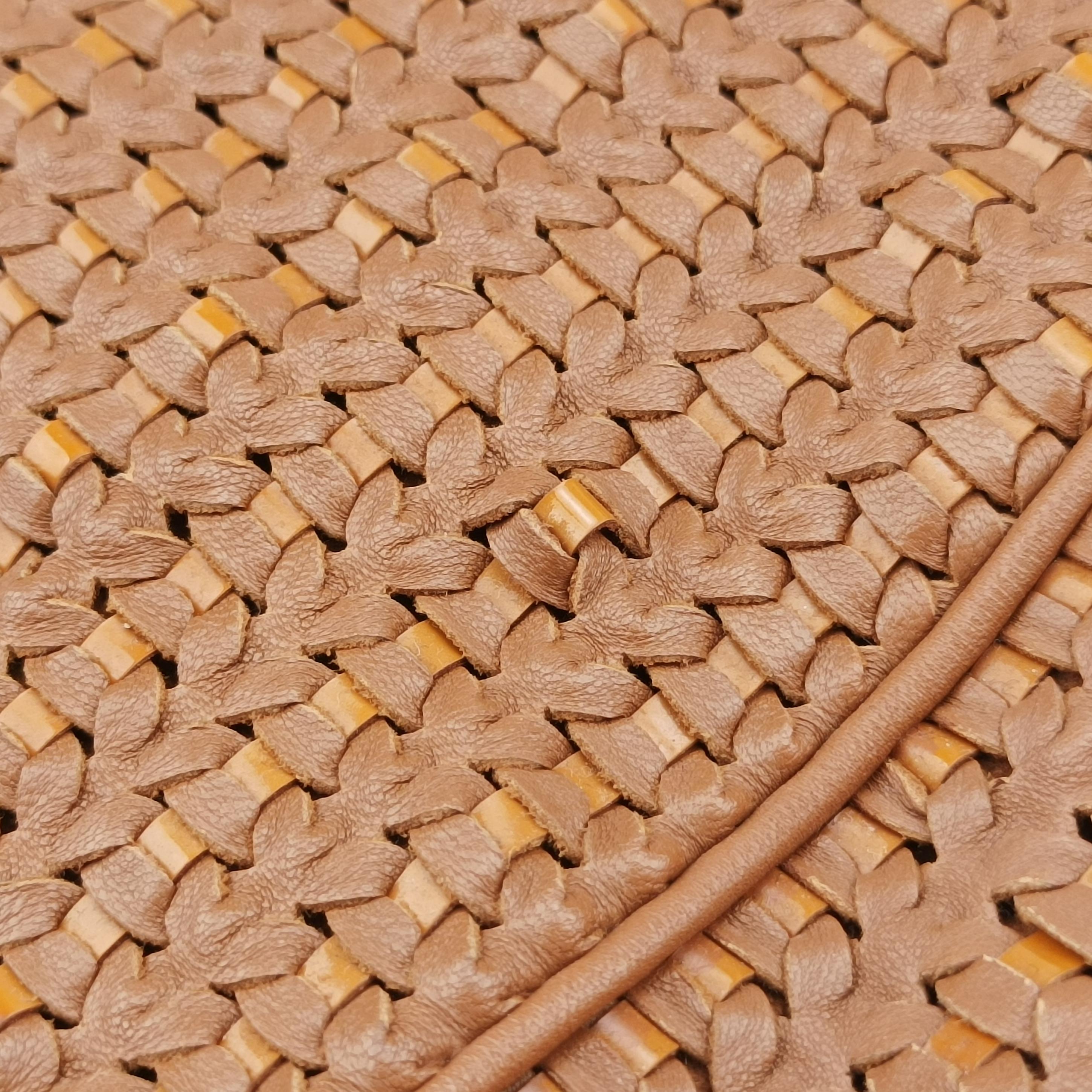 Soft Lady Dior Canage INTRECCIATO Tote Brown lambskin 01-RU-0078ソフト レディディオール カナージュ イントレチャート トート ブラウン ラムスキン 01-RU-0078