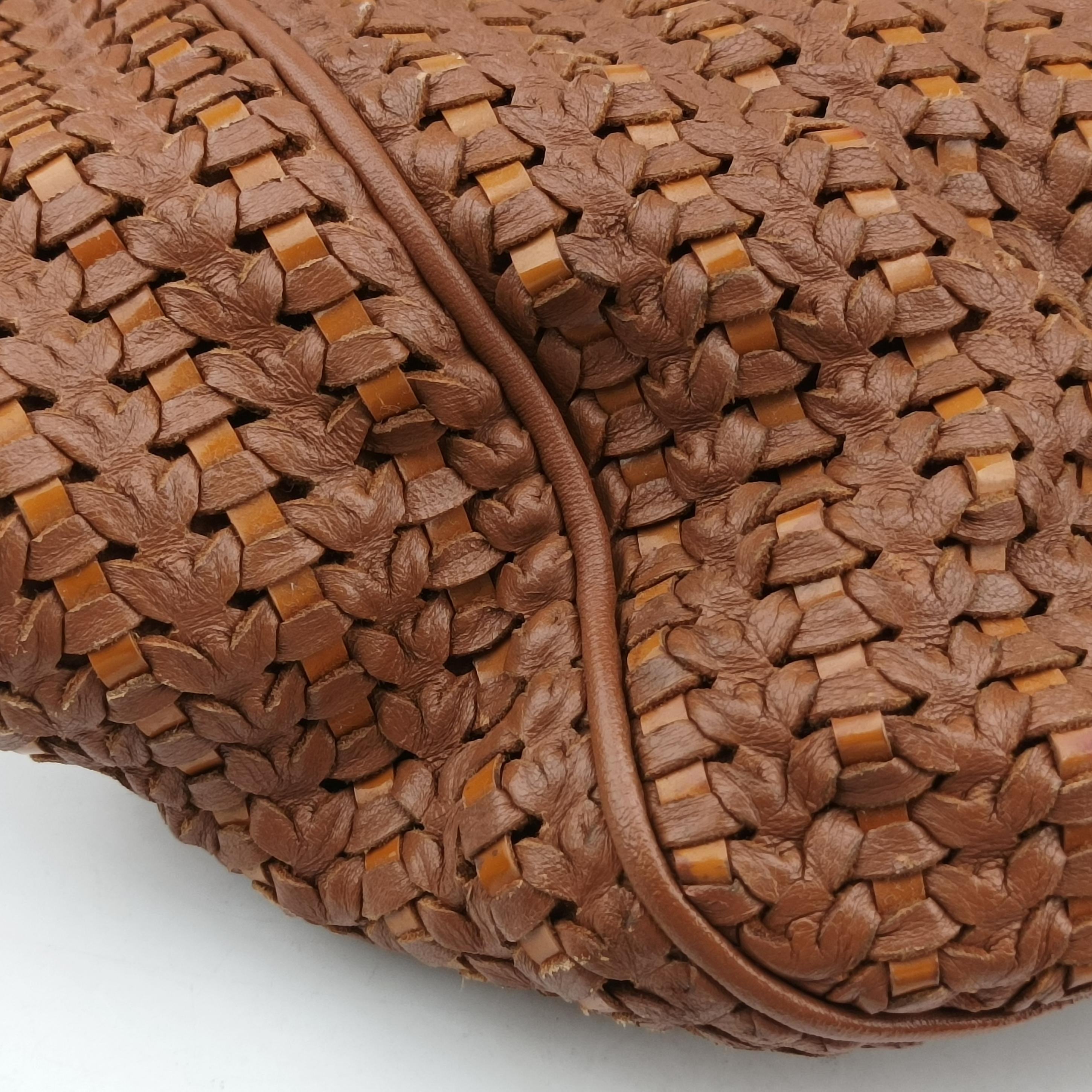 Soft Lady Dior Canage INTRECCIATO Tote Brown lambskin 01-RU-0078ソフト レディディオール カナージュ イントレチャート トート ブラウン ラムスキン 01-RU-0078