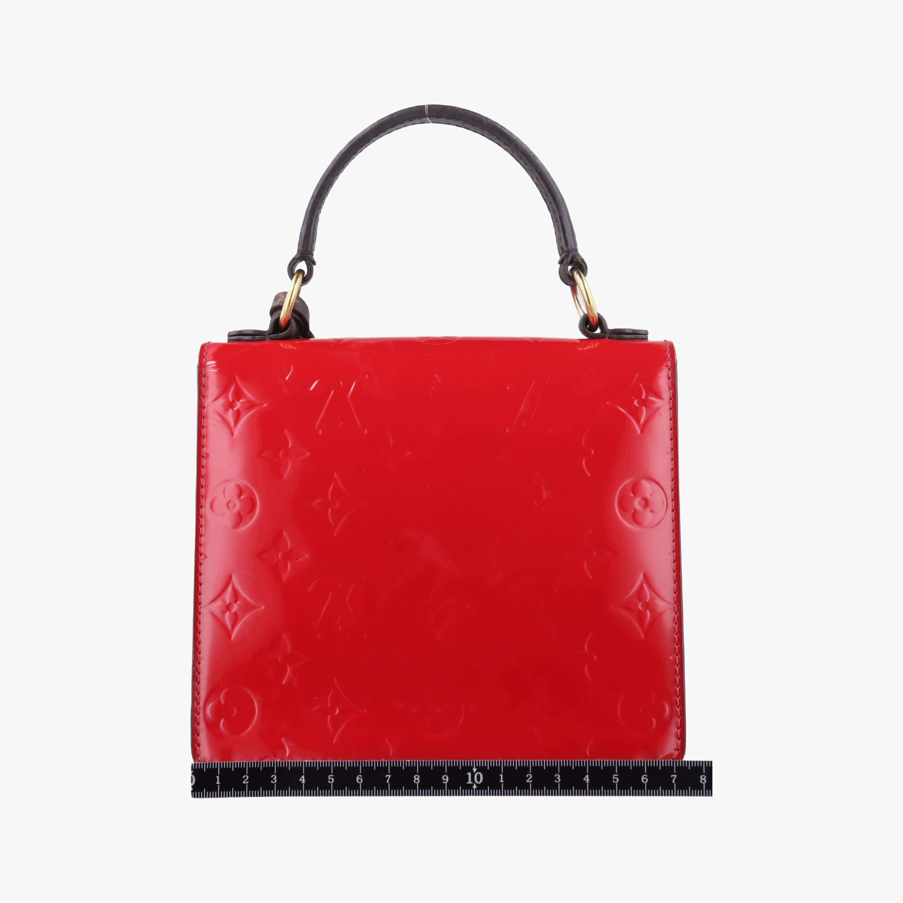 Spring street PM Scarlet Red Vernis×Leather×Monogram Canvas M90505 NZ2119スプリングストリートPM スカーレット ヴェルニ×レザー×モノグラムキャンバス M90505 NZ2119