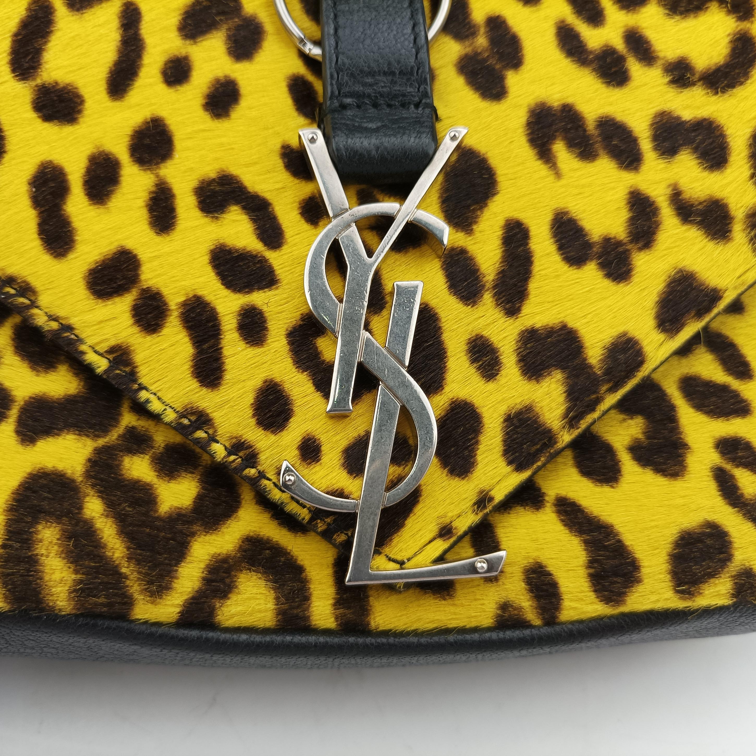 Monogram Leopard Print Baby Punk Chain Yellow x Black x Multicolor ponyhair 401648 CLD401648.0715モノグラム レオパードプリント ベビーパンクチェーン イエロー×ブラック×マルチカラー ハラコ 401648 CLD401648.0715