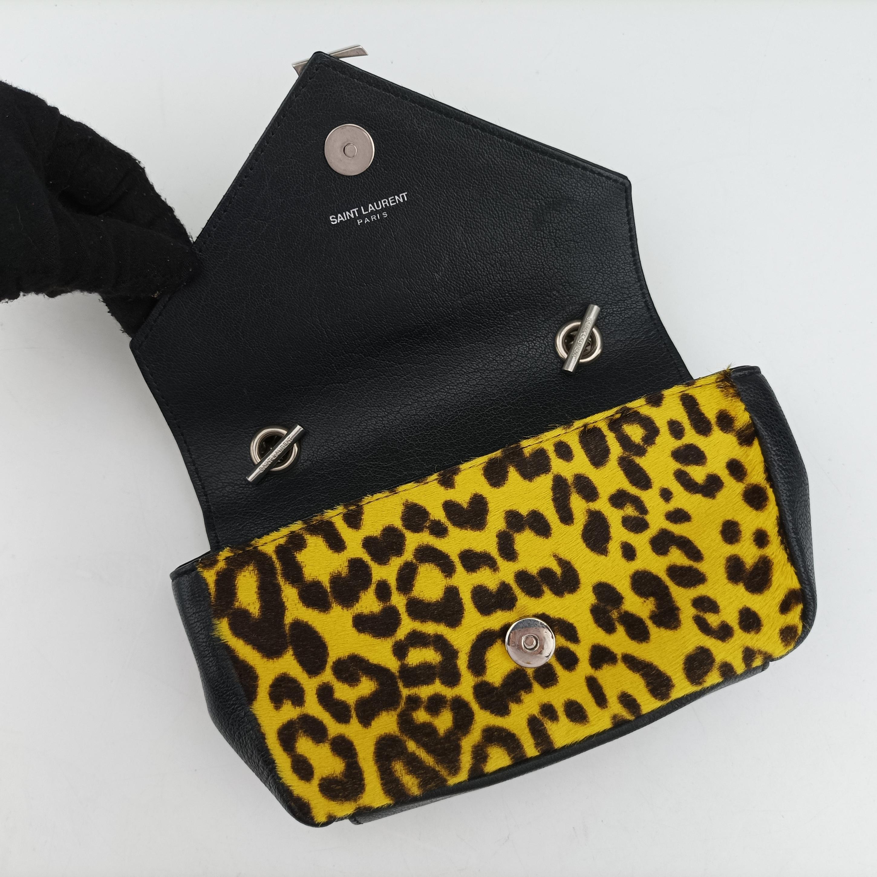 Monogram Leopard Print Baby Punk Chain Yellow x Black x Multicolor ponyhair 401648 CLD401648.0715モノグラム レオパードプリント ベビーパンクチェーン イエロー×ブラック×マルチカラー ハラコ 401648 CLD401648.0715