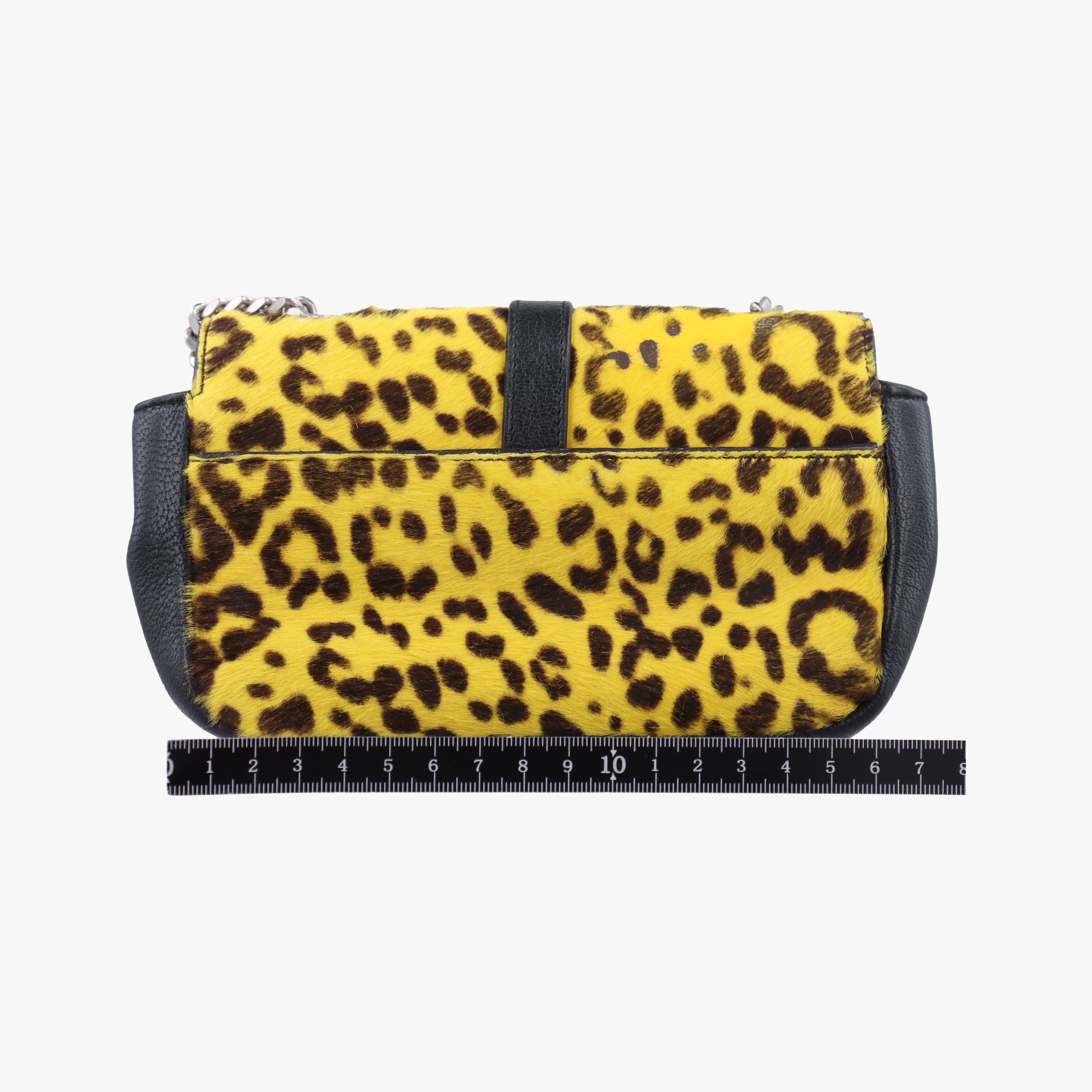 Monogram Leopard Print Baby Punk Chain Yellow x Black x Multicolor ponyhair 401648 CLD401648.0715モノグラム レオパードプリント ベビーパンクチェーン イエロー×ブラック×マルチカラー ハラコ 401648 CLD401648.0715