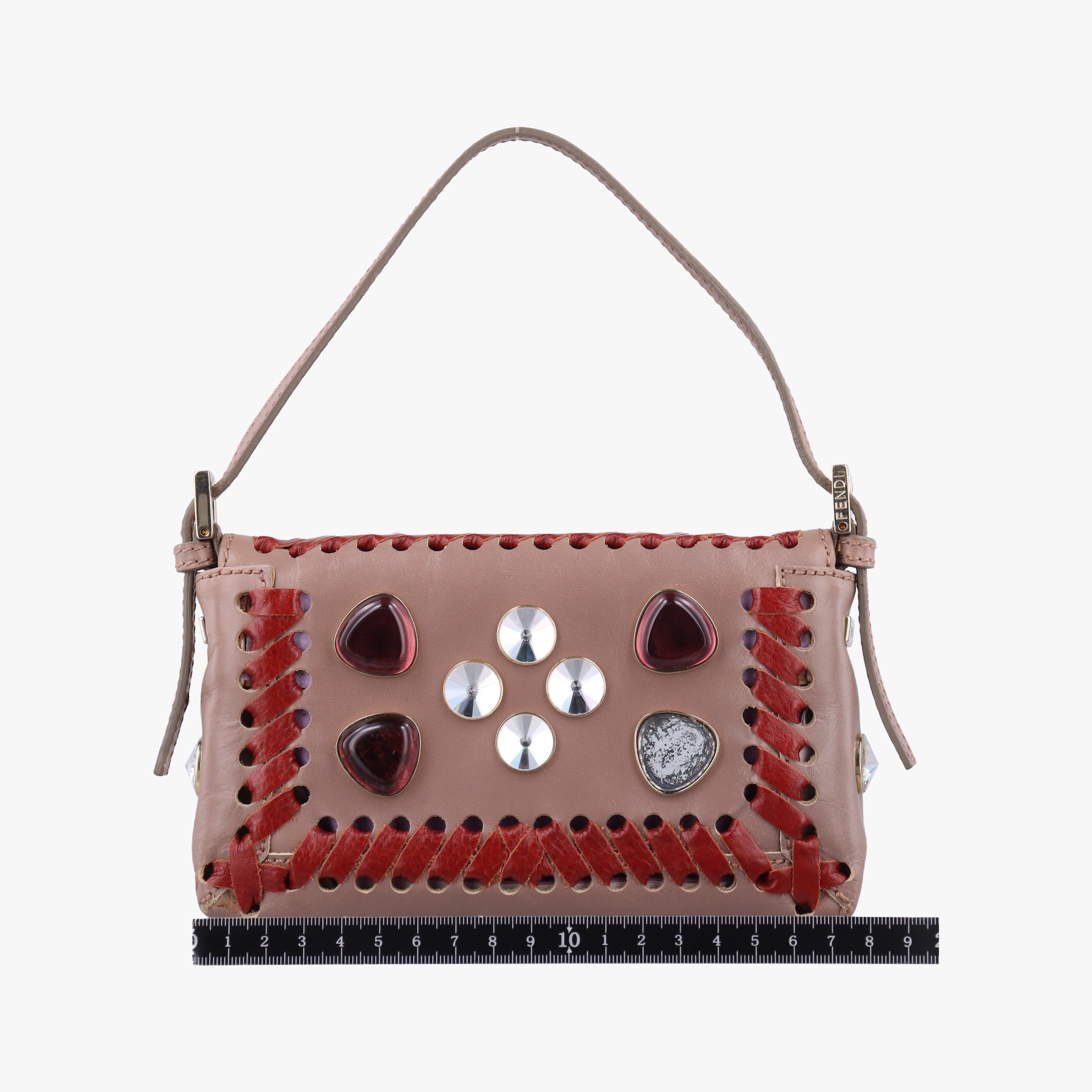 Jeweled Mini Stitch Baguette beige×Multicolour Leather 8BT135 2579-8BT135 YX8-088ジュエルドミニステッチバゲット ベージュ×マルチカラー レザー 8BT135 2579-8BT135 YX8-088