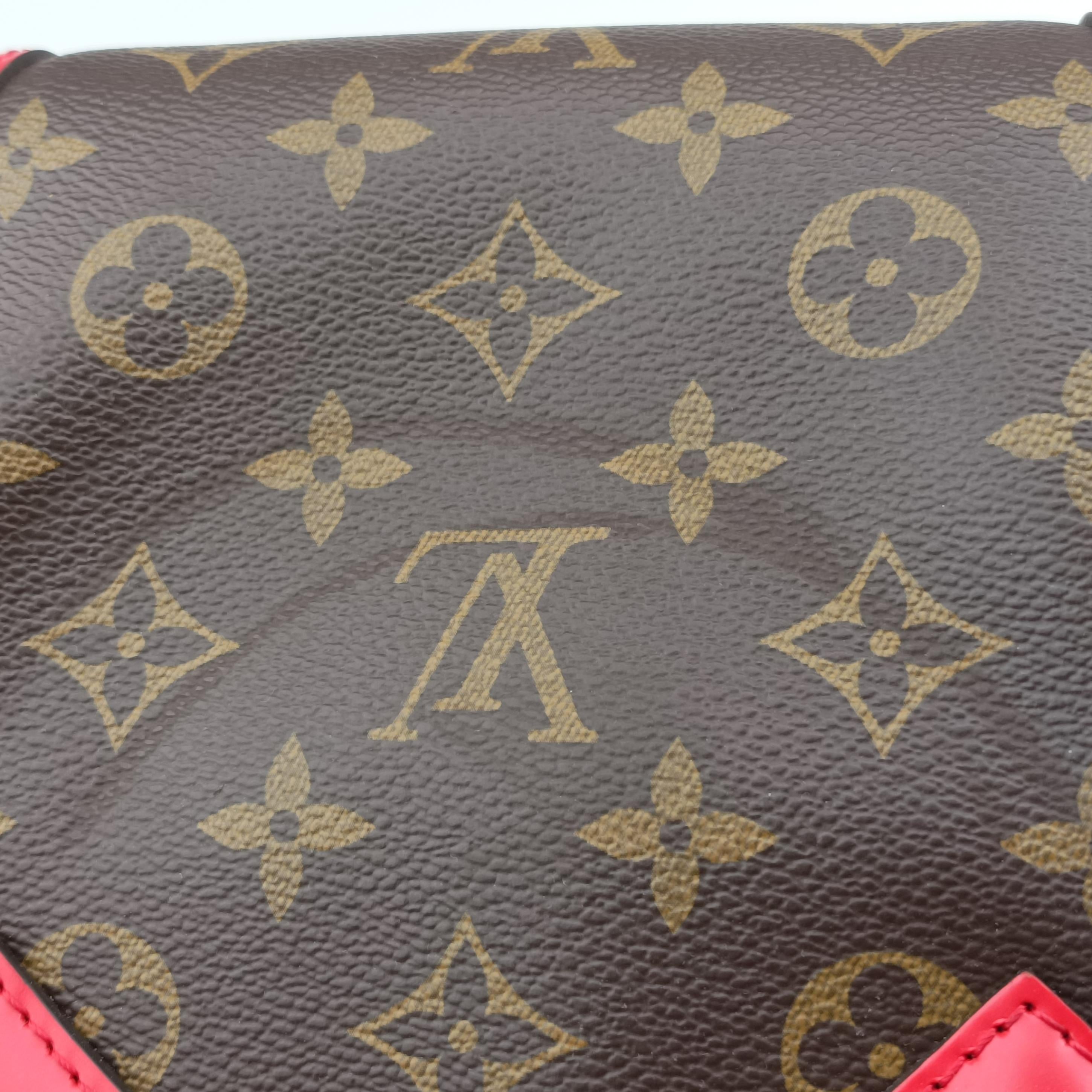 PHENIX PM brown×COQUELICOT Monogram Canvas×calf leather M41537 CA5105フェニックスPM モノグラム/ブラウン系×コクリコ モノグラムキャンバス×カーフレザー M41537 CA5105