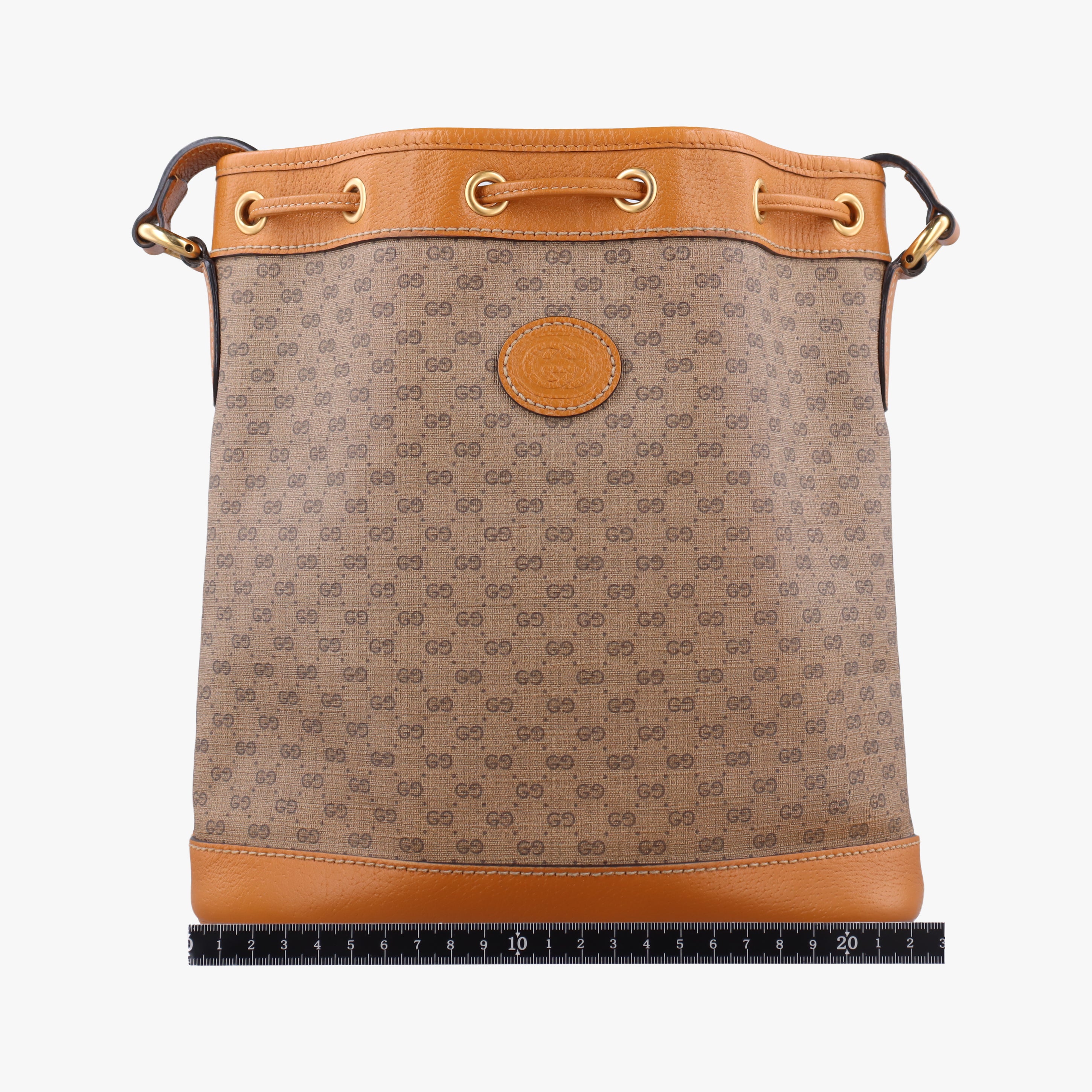 Micro GG/Small Bucket Bag Brown×Multicolour PVC coated canvas 602691 B031456558ミッキーマウス マイクロGG/スモールバケットバッグ ブラウン×マルチカラー PVCコーティングキャンバス 602691 B031456558