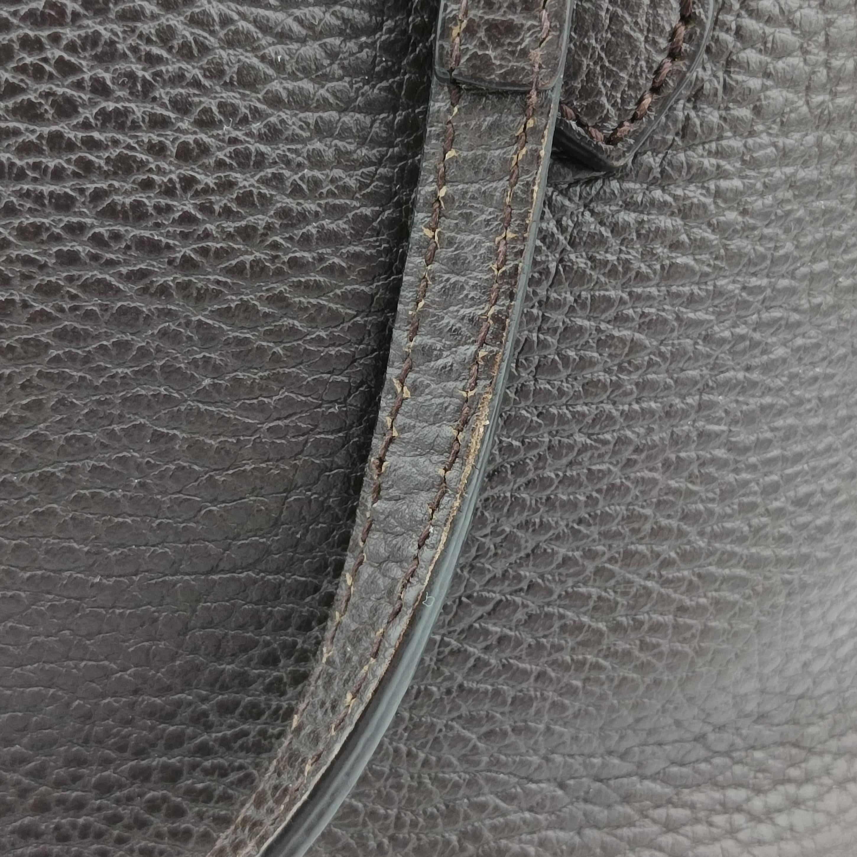 Microguccissima dome Brown leather 341504 H020206489マイクログッチシマ ブラウン レザー 341504 H020206489