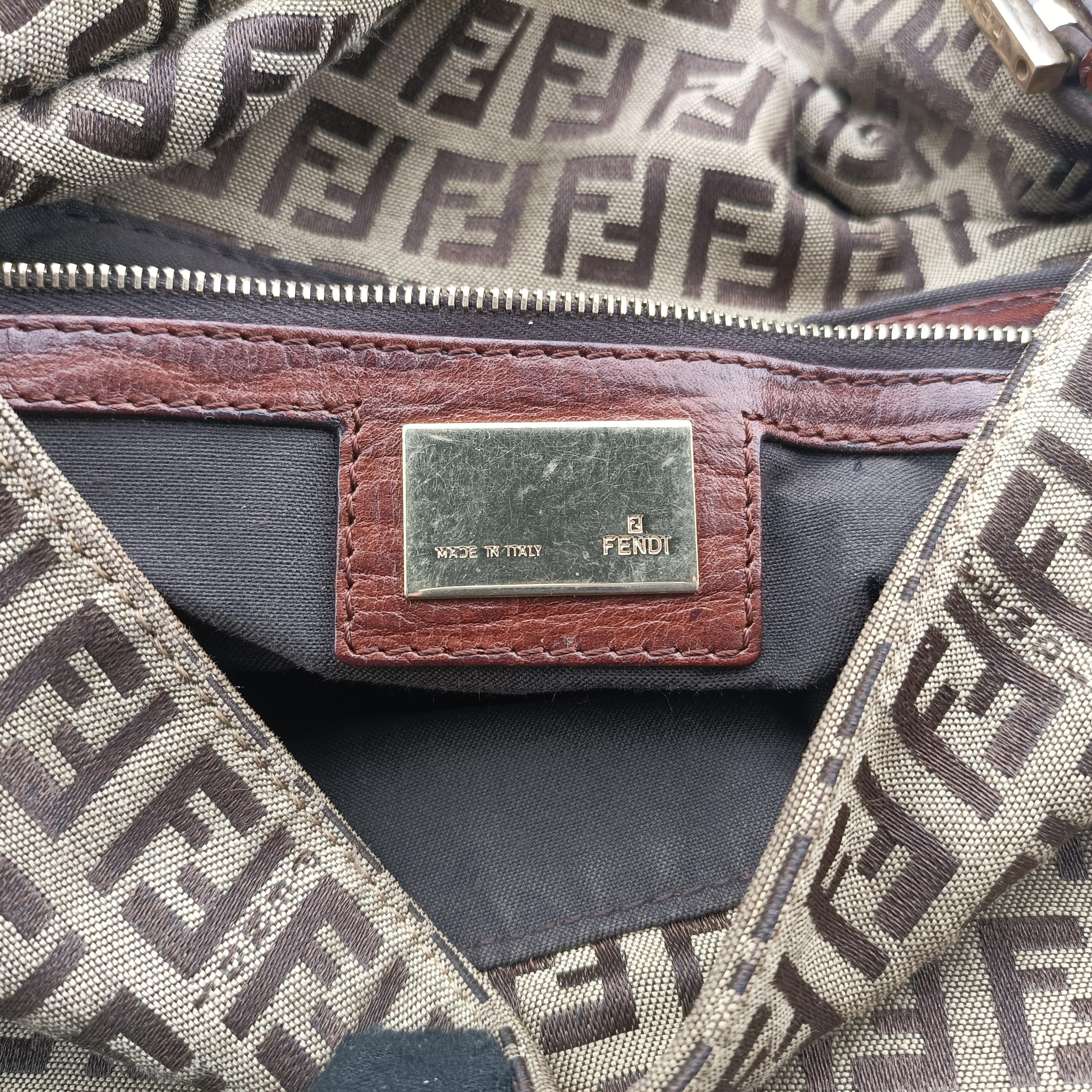 Baguette Zucchino Brown canvas 8BR001 2305/8BR001/VXS/078マンマバケット ズッキーノ柄 ブラウン キャンバス 8BR001 2305/8BR001/VXS/078