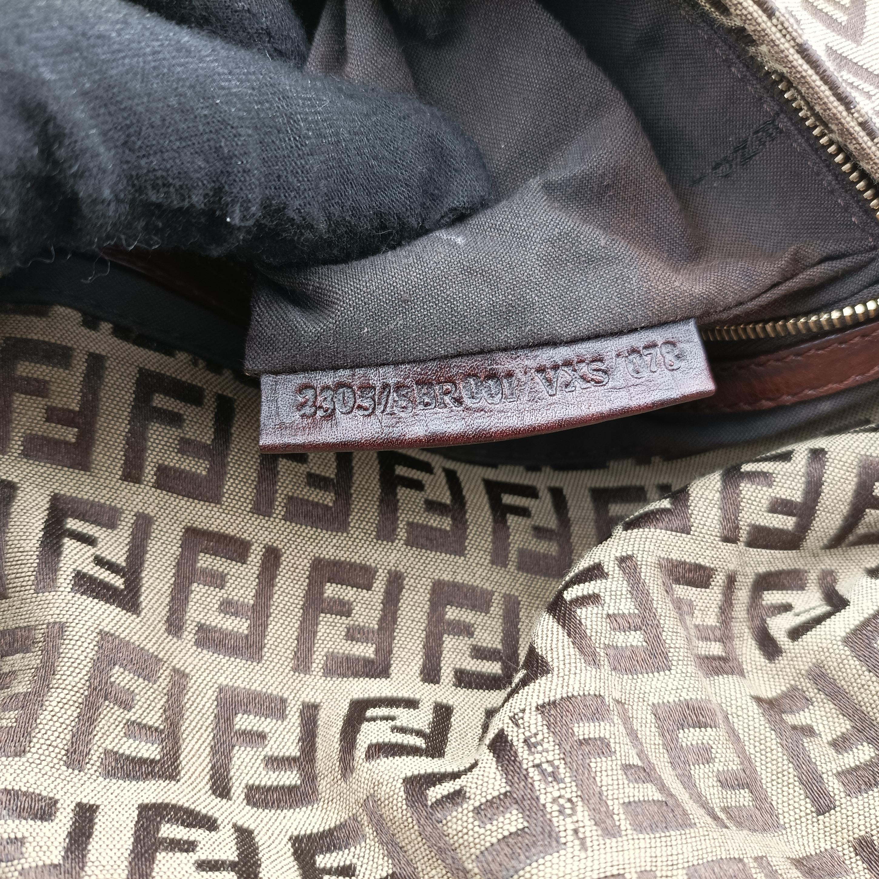 Baguette Zucchino Brown canvas 8BR001 2305/8BR001/VXS/078マンマバケット ズッキーノ柄 ブラウン キャンバス 8BR001 2305/8BR001/VXS/078