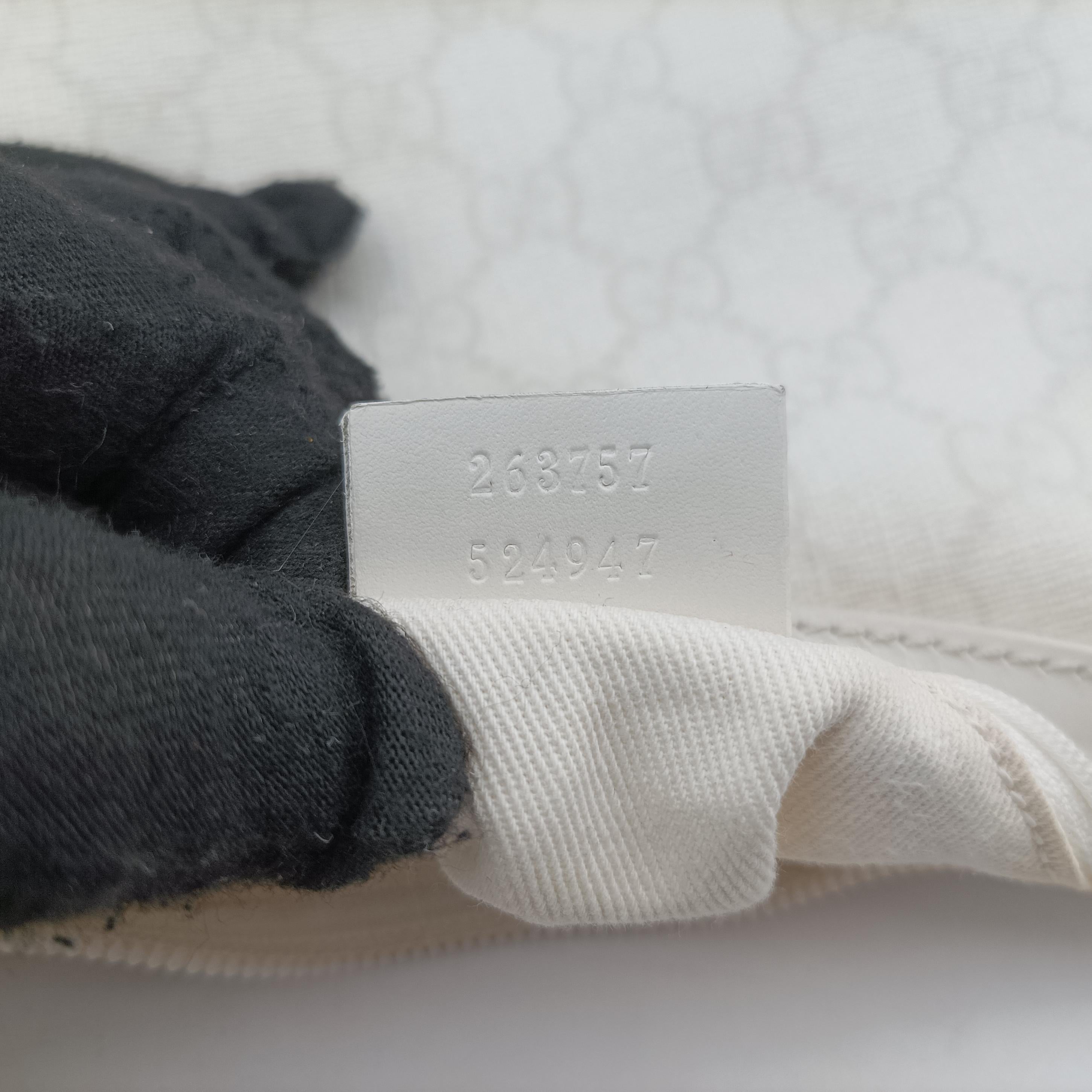 GG Supreme GG Plus Small Web Hobo White PVC coated canvas 263757 B9225801GGスプリーム GGプラス ウェブ ホーボー ホワイト PVCコーティングキャンバス 263757 B9225801