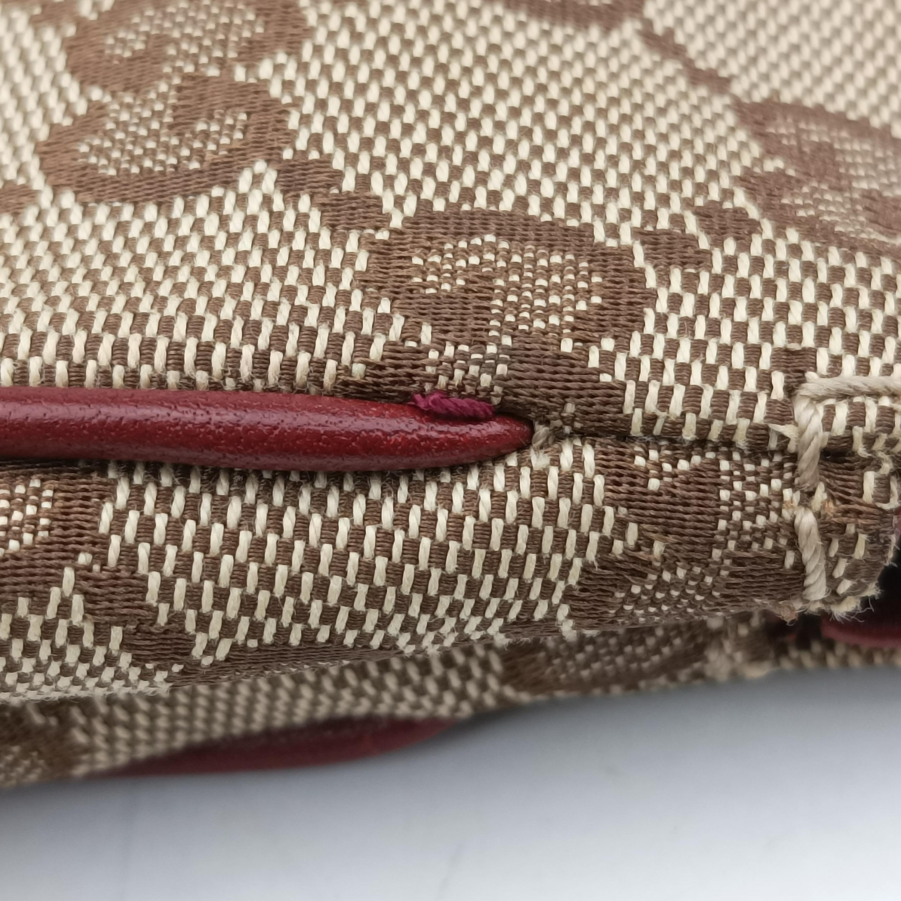 Charlotte Beige×Red canvas x leather 203503 E6351917シャーロット ベージュ×レッド キャンバス×レザー 203503 E6351917