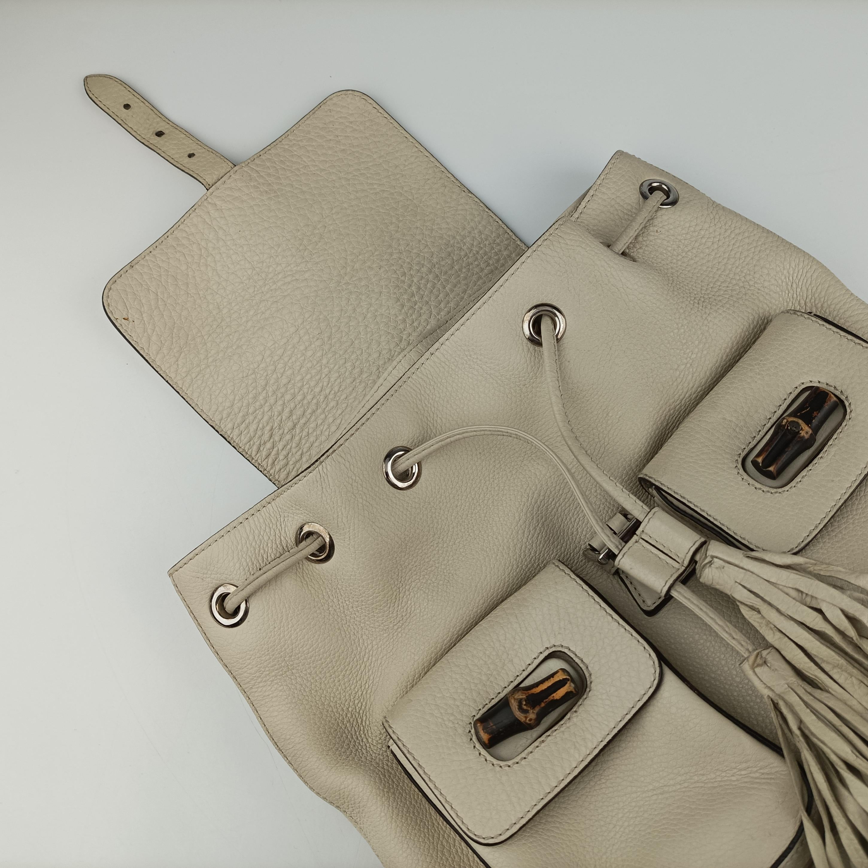 Bamboo fringe tassel White Leather 370833 B017268552バンブー ホワイト レザー 370833 B017268552