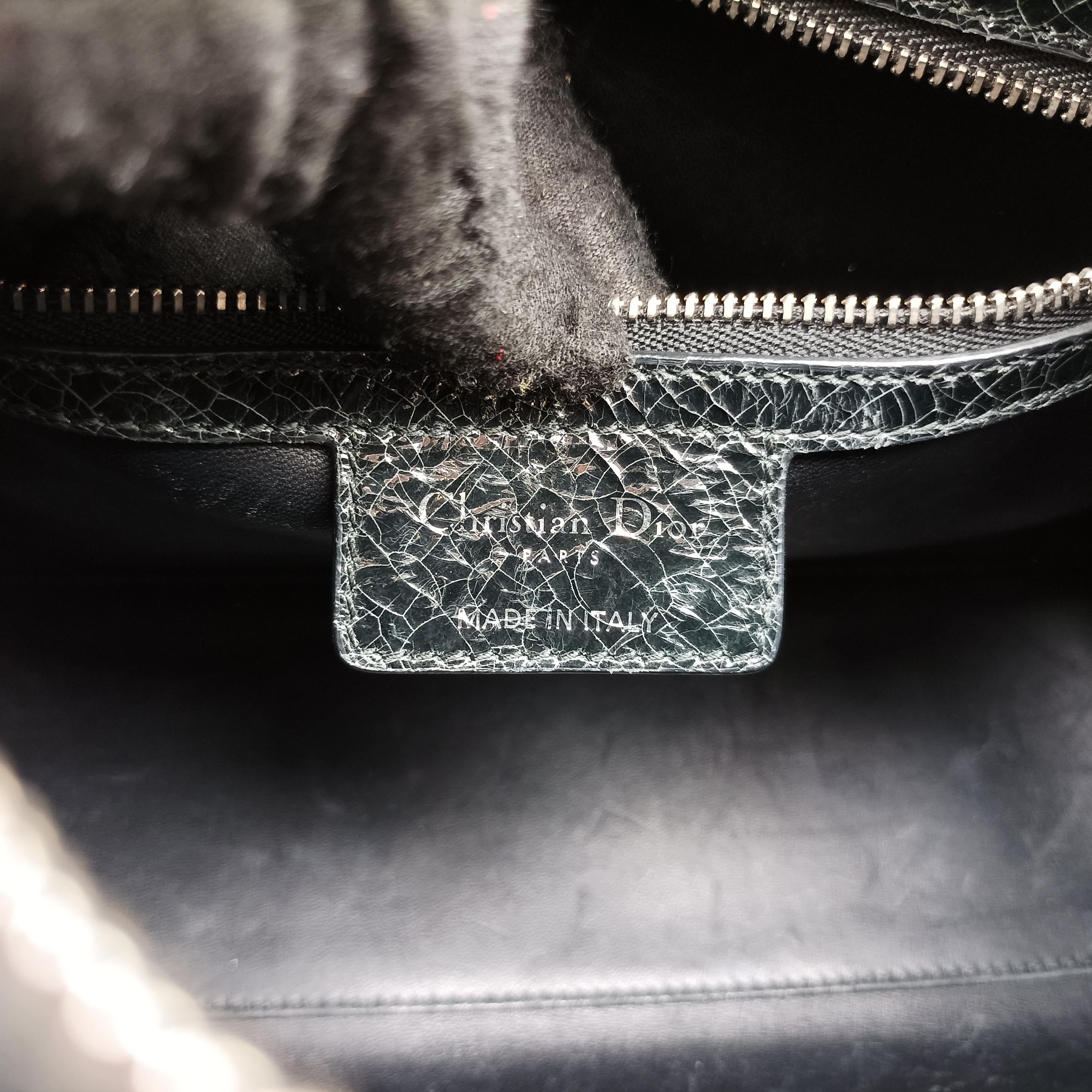 Swan Lady Dior Mini Black×White Leather 32-MA-0146スワン レディディオール ミニ ブラック×ホワイト レザー 32-MA-0146