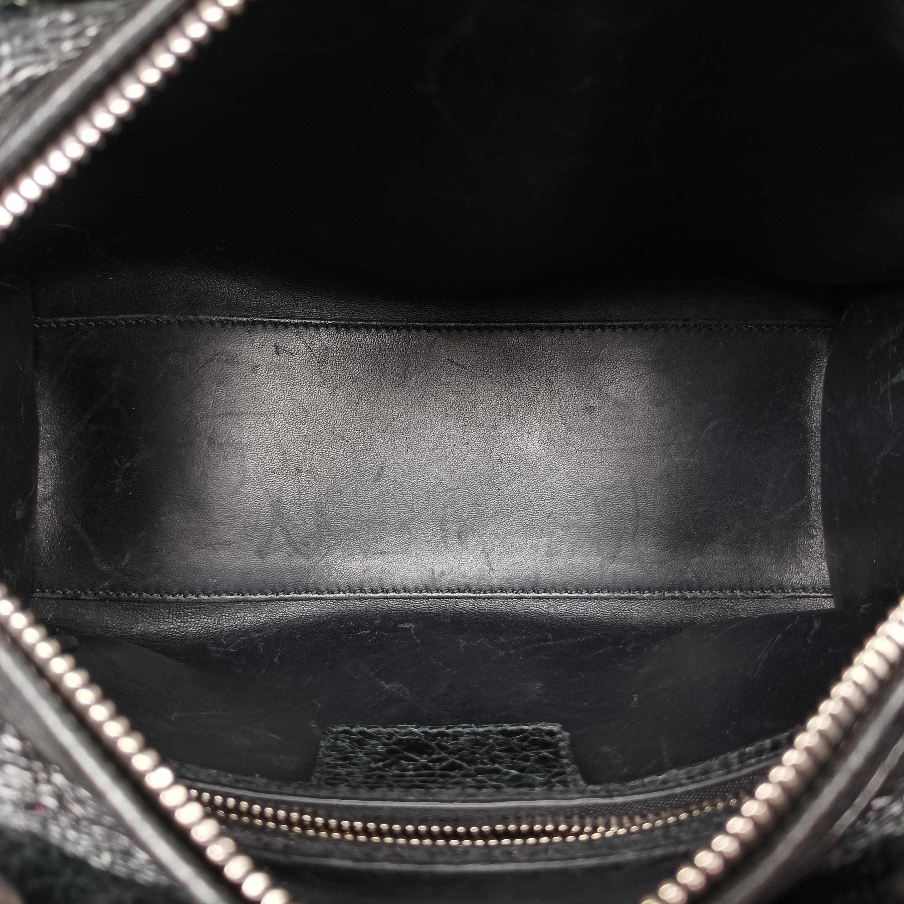 Swan Lady Dior Mini Black×White Leather 32-MA-0146スワン レディディオール ミニ ブラック×ホワイト レザー 32-MA-0146