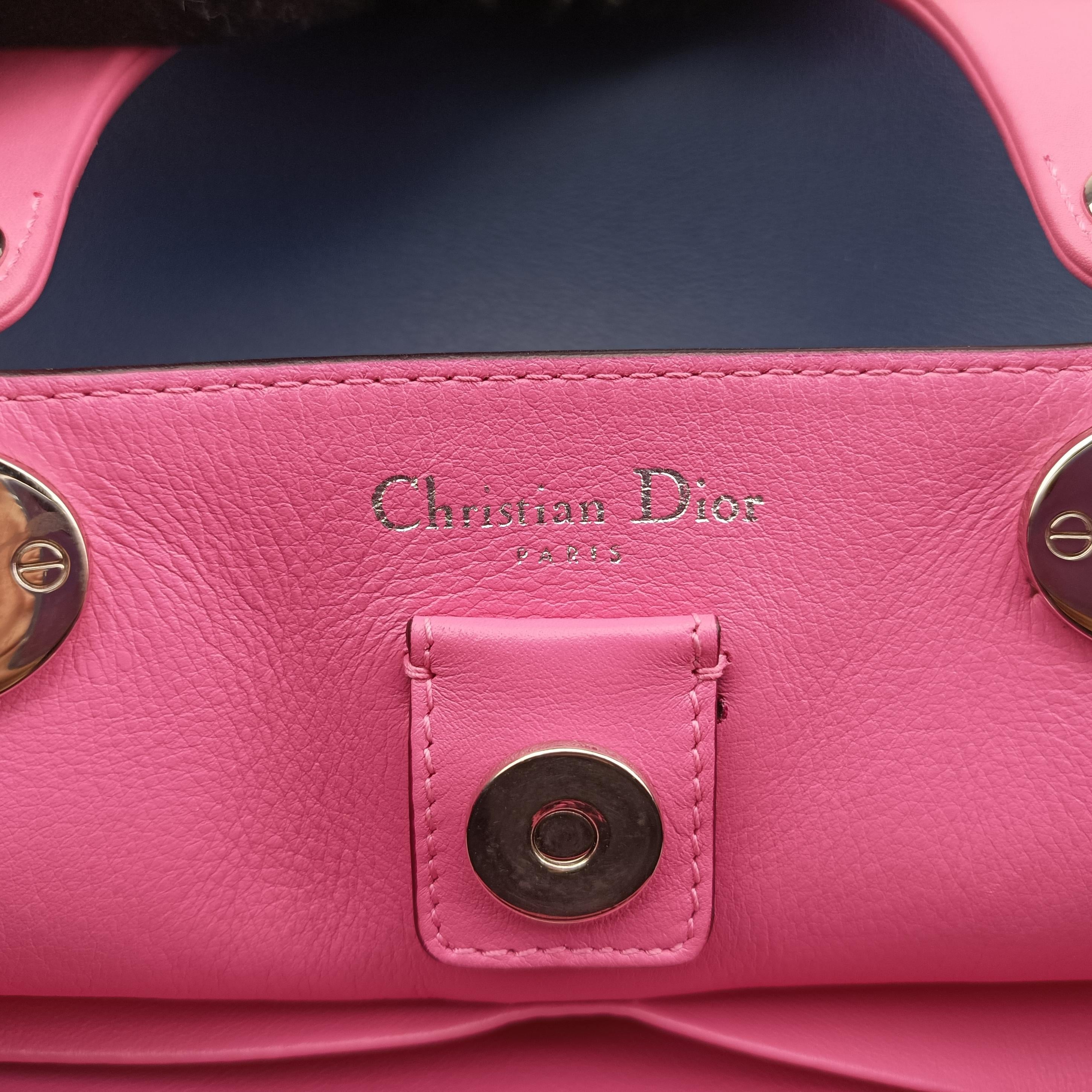 Diorissimo Navy x Pink Leather 09-MA-1104ディオリッシモ ネイビー×ピンク レザー 09-MA-1104