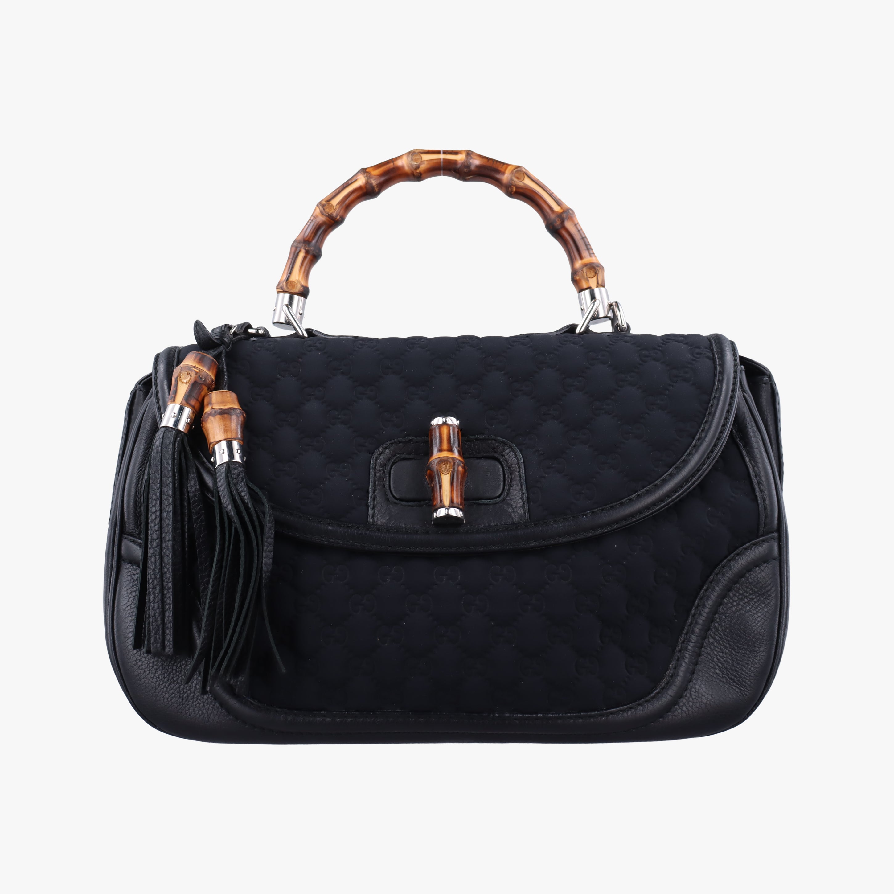 New Bamboo Black Fabric × leather 240241 B6534741ニューバンブー ブラック ファブリック×レザー 240241 B6534741