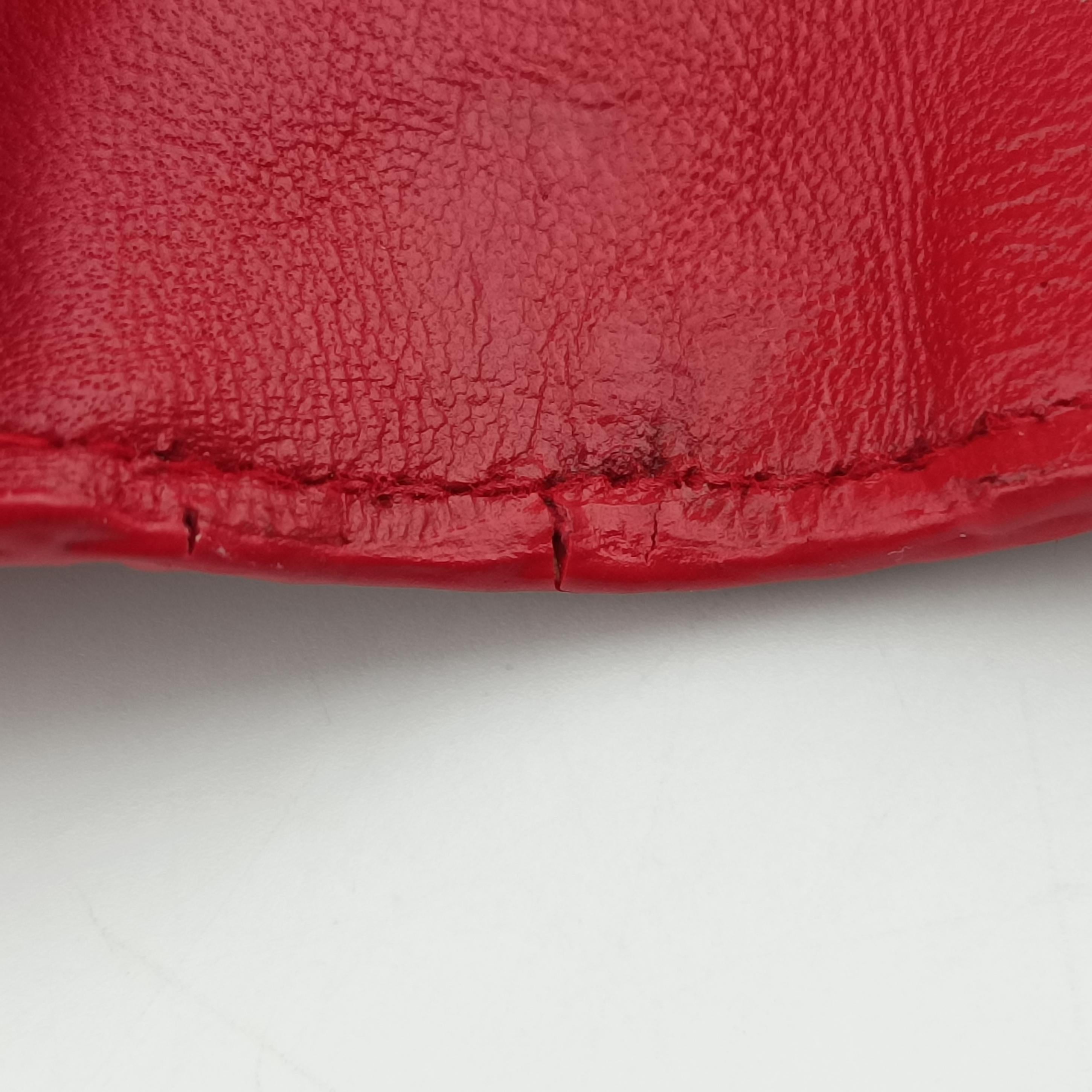 Intrecciato Red lambskin S01176126Pイントレチャート レッド ラムスキン S01176126P
