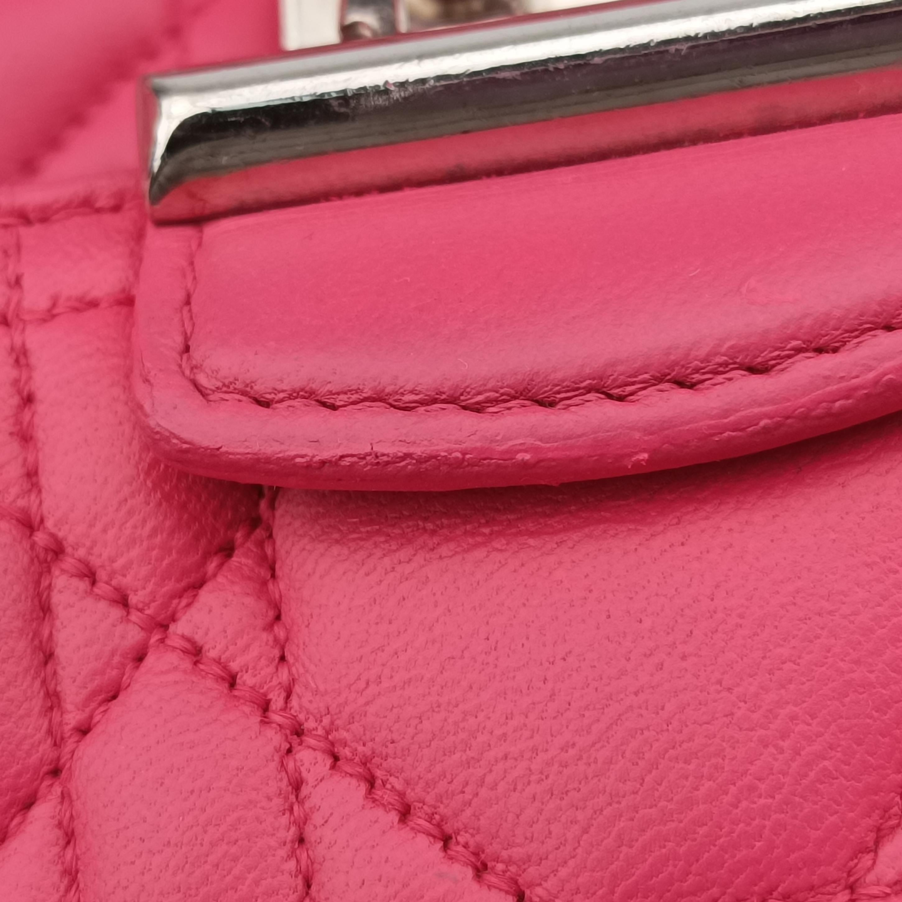 Miss Dior CANNAGE New Lock Pink lambskin 12-MA-0144ミス ディオール カナージュ ニューロック ピンク ラムスキン 12-MA-0144