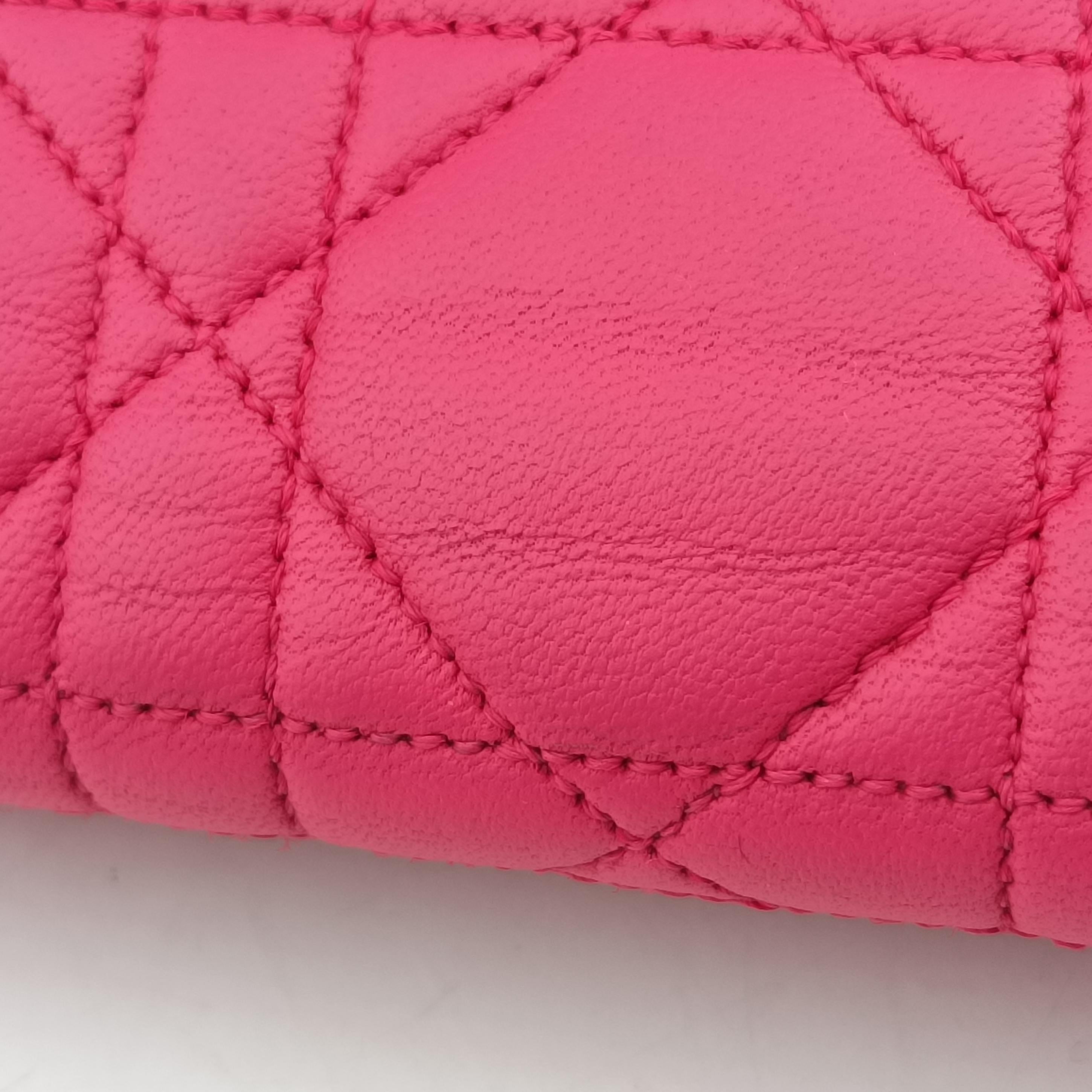 Miss Dior CANNAGE New Lock Pink lambskin 12-MA-0144ミス ディオール カナージュ ニューロック ピンク ラムスキン 12-MA-0144