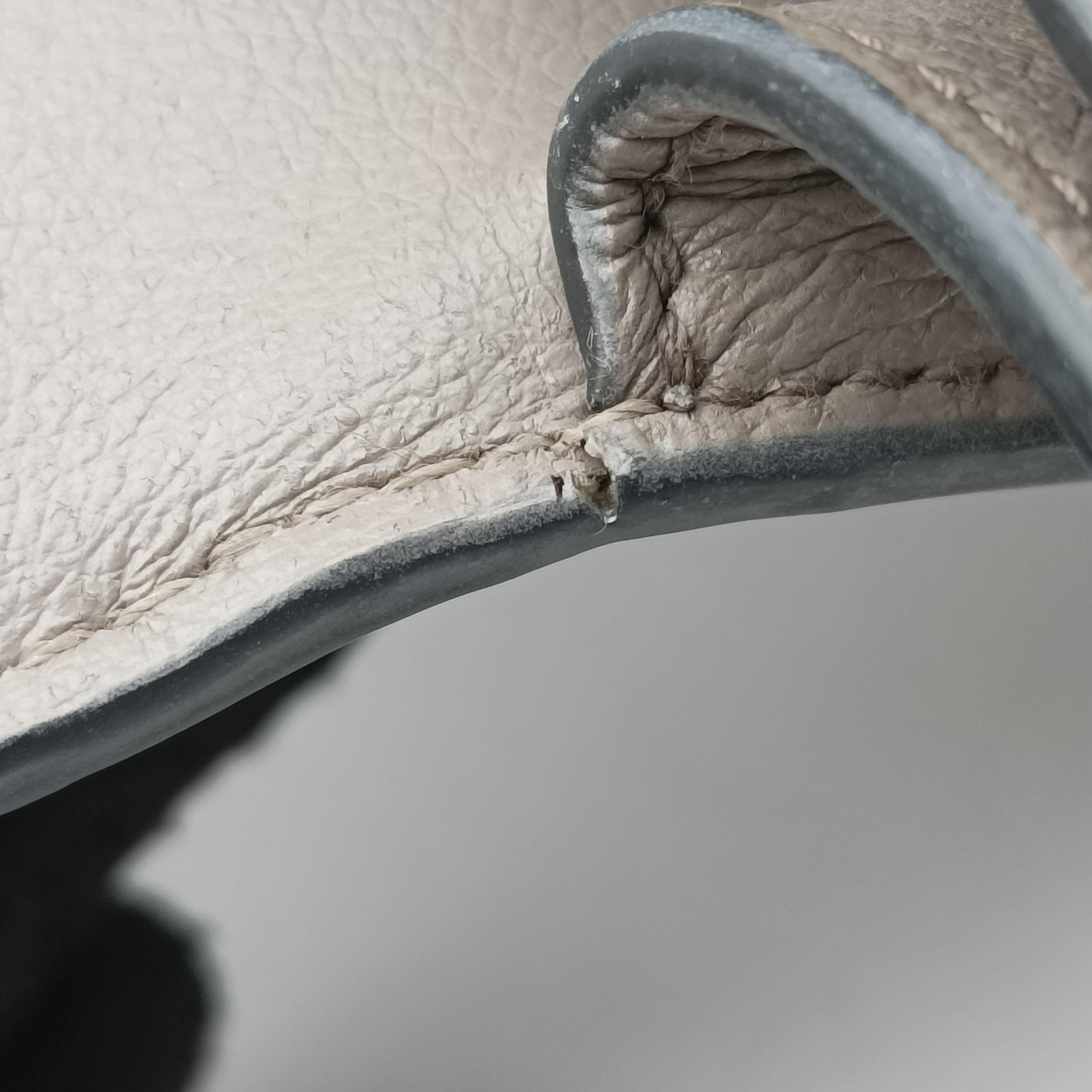 Argilla Glace Studded Top Handle Grey Leather 203アルジラグラッセカルフレザースタッドトップハンドル グレー レザー 203