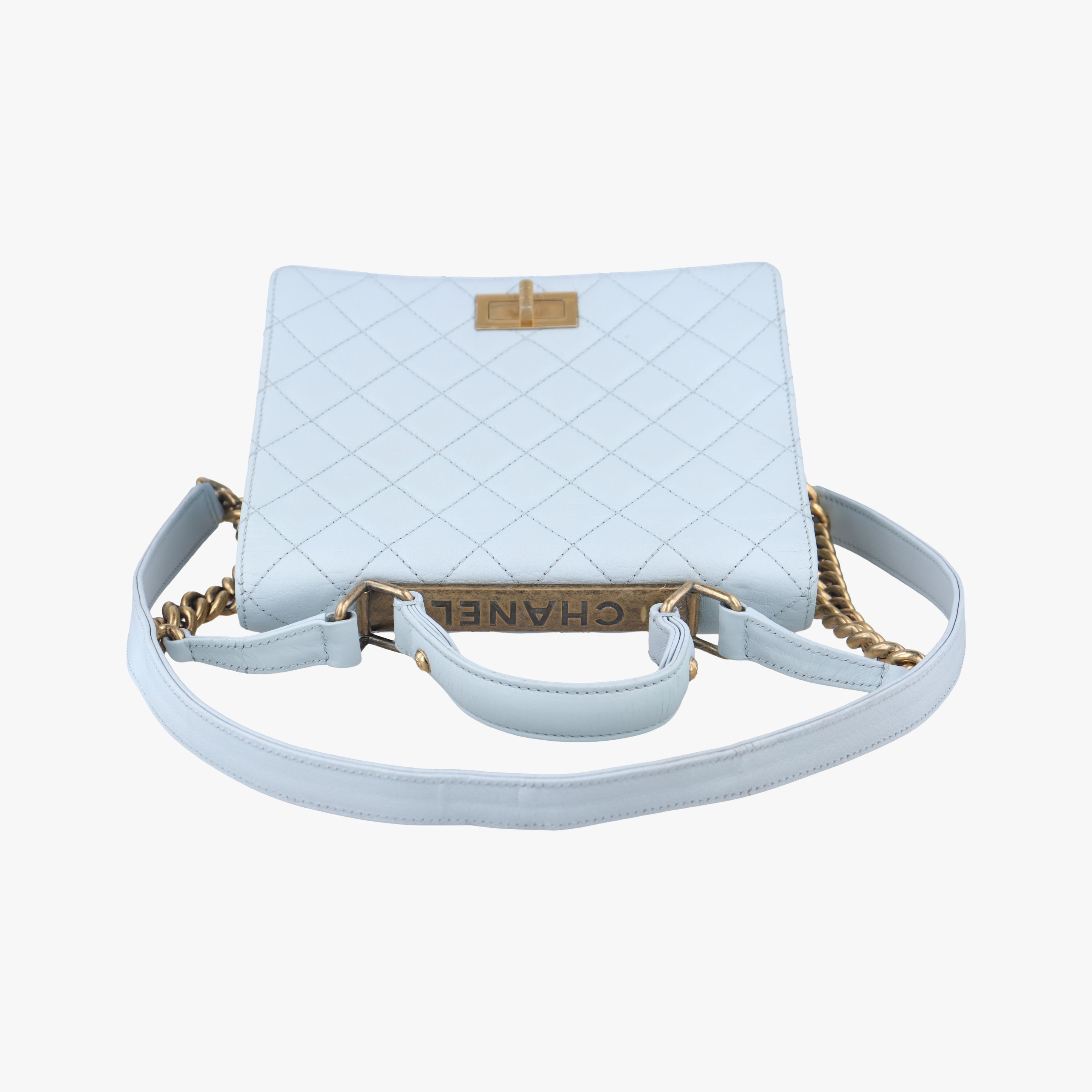 2.55 Rita Matelasse Blue leather A67555 173978952.55マトラッセ ブルー レザー A67555 17397895