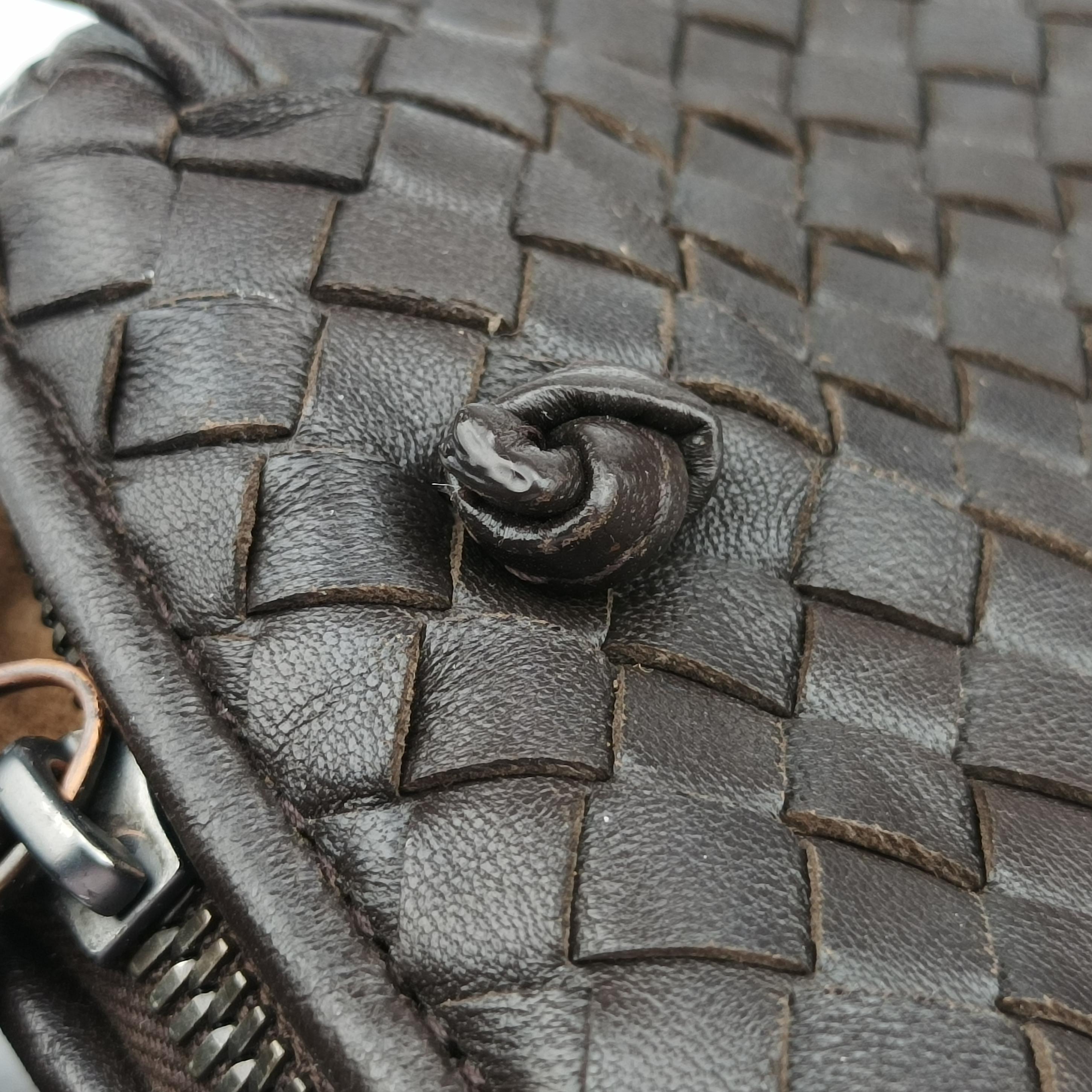 NODINI Intrecciato Brown lambskin B07304029Yノディーニ イントレチャート ブラウン ラムスキン B07304029Y