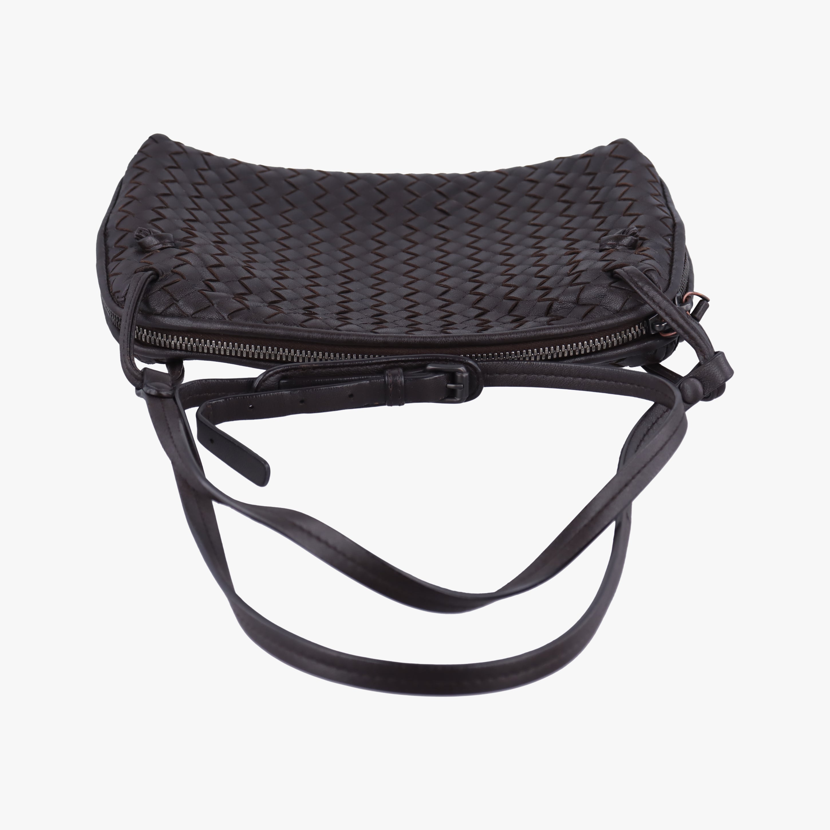 NODINI Intrecciato Brown lambskin B07304029Yノディーニ イントレチャート ブラウン ラムスキン B07304029Y