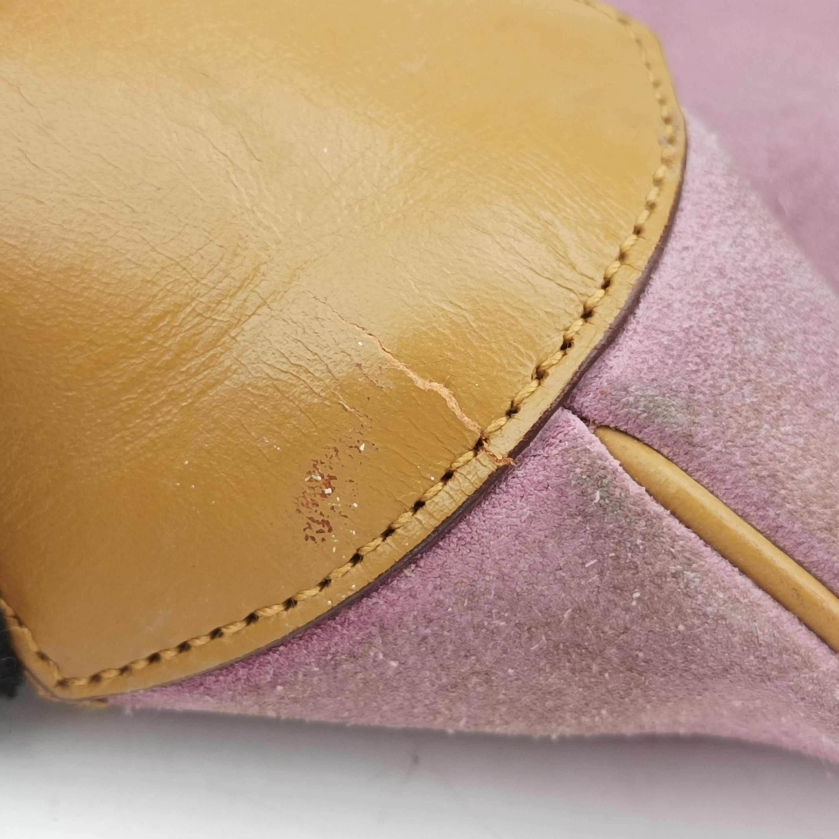 Jackie Pink×beige Suede × leather 001.33 ジャッキー ピンク×ベージュ スエード×レザー 001.33