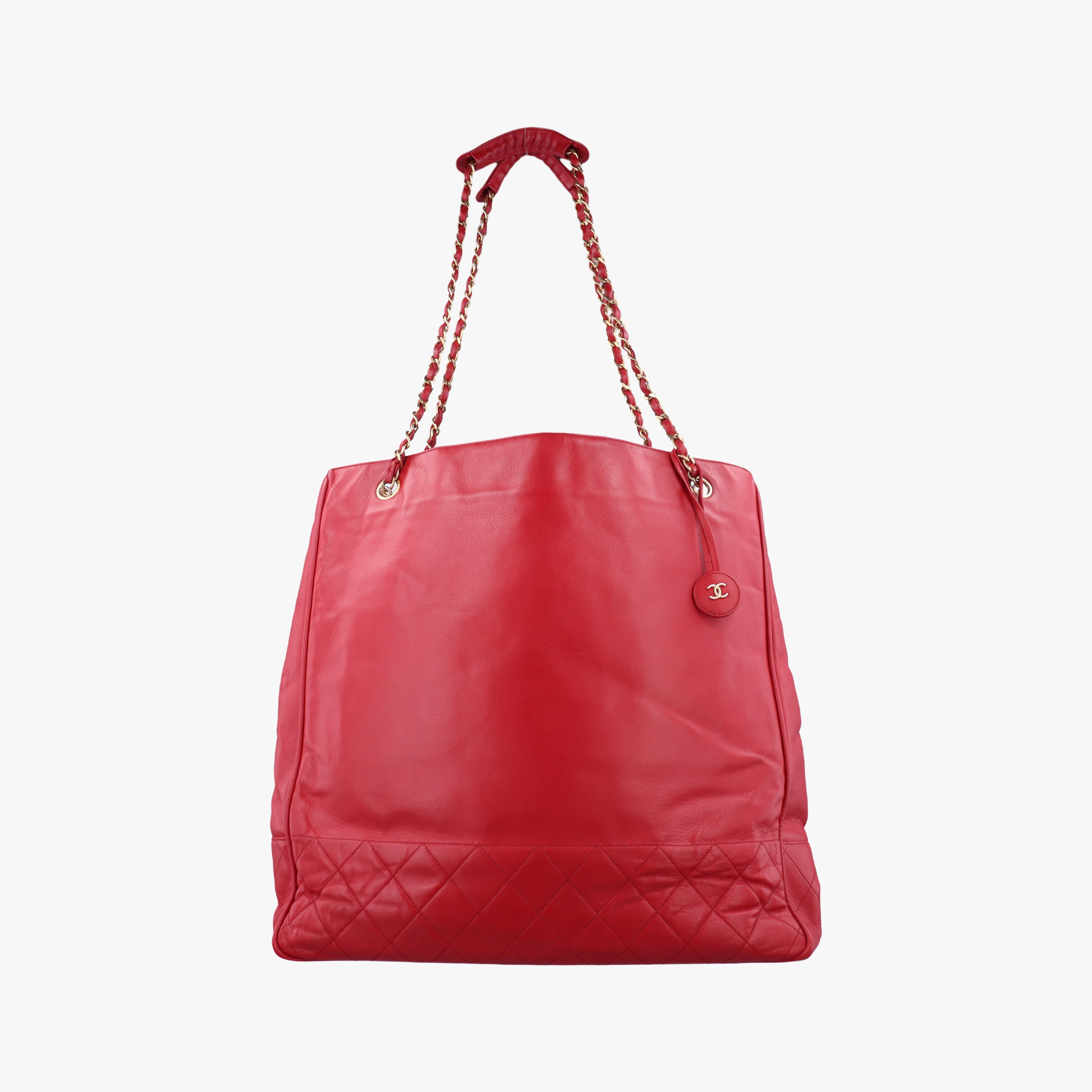 Chain Tote Red lambskin 0553790チェーン トート レッド ラムスキン 0553790