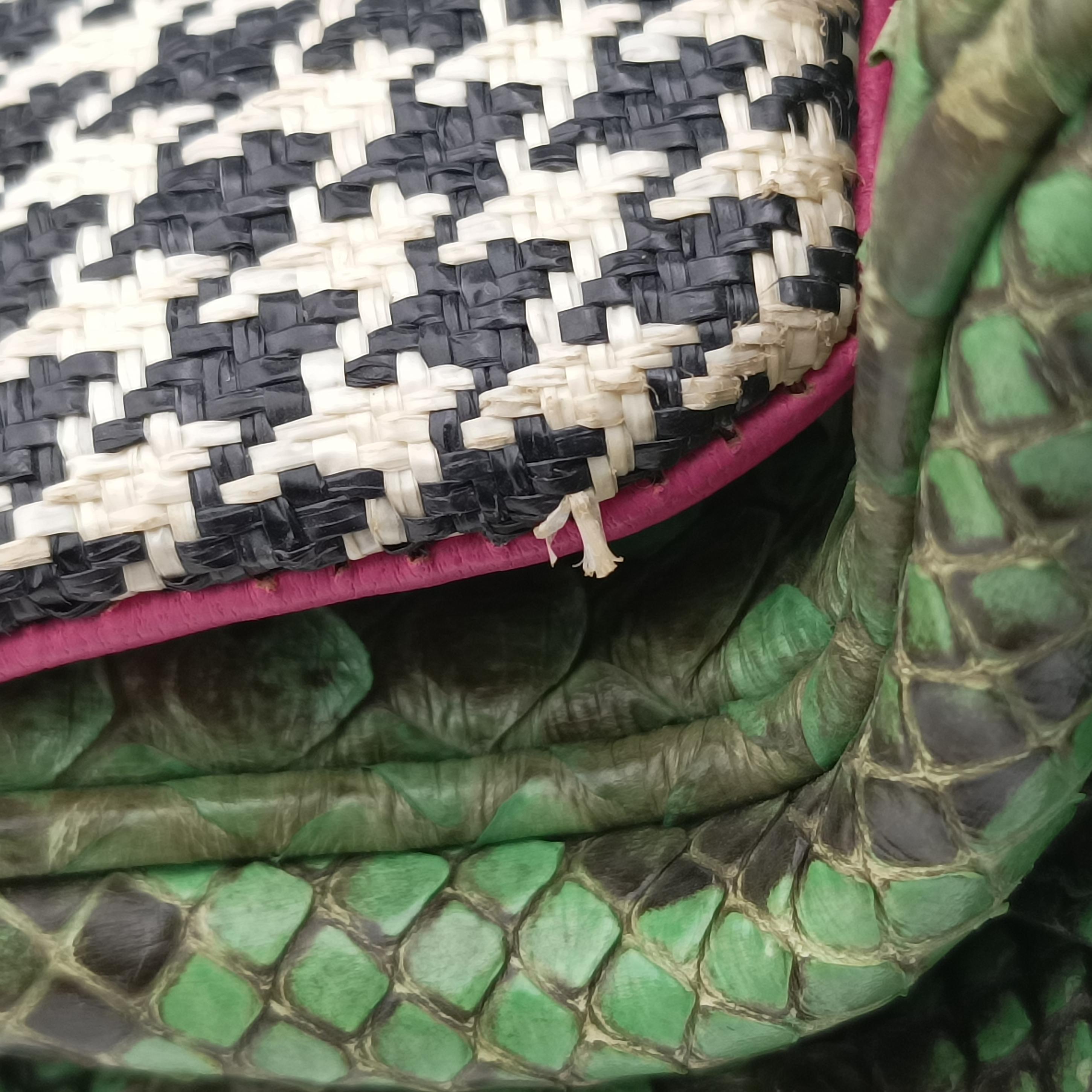 SICILY Multicolour Leather x Canvas × Snakeskin シシリー マルチカラー レザー×キャンバス× スネークスキン