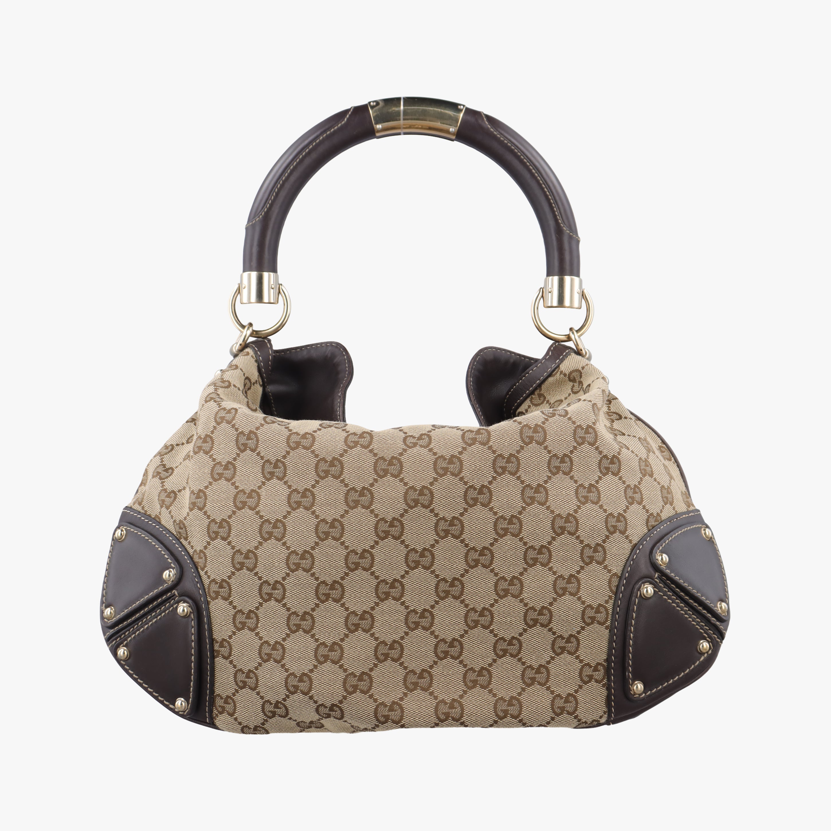 Indy Babouska Brown canvas x leather 185566 C3187085インディ ブラウン キャンバス×レザー 185566 C3187085