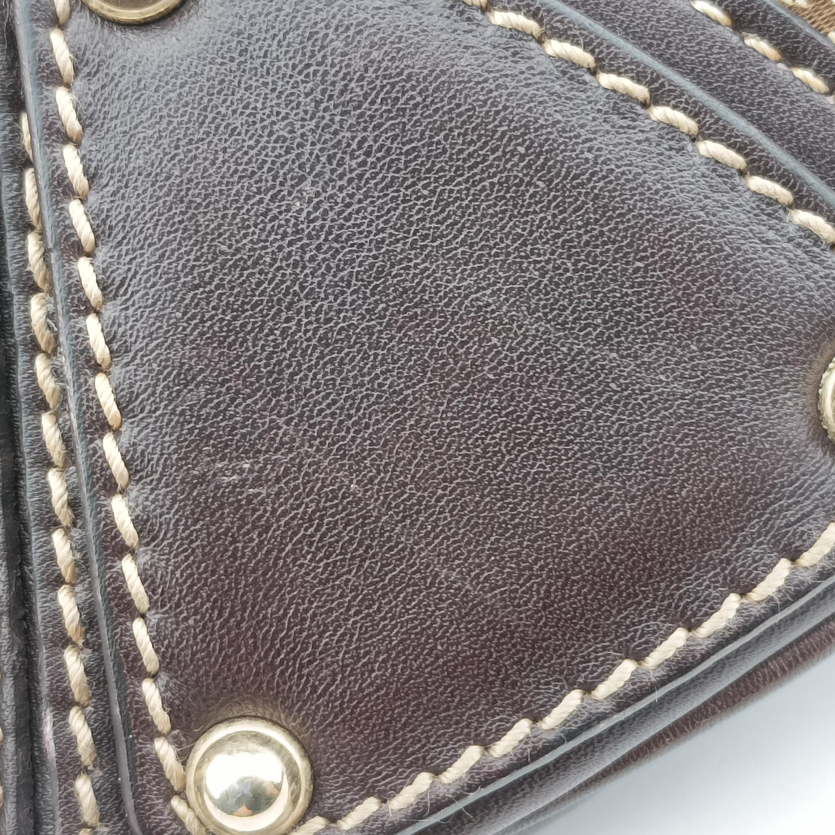 Indy Babouska Brown canvas x leather 185566 C3187085インディ ブラウン キャンバス×レザー 185566 C3187085