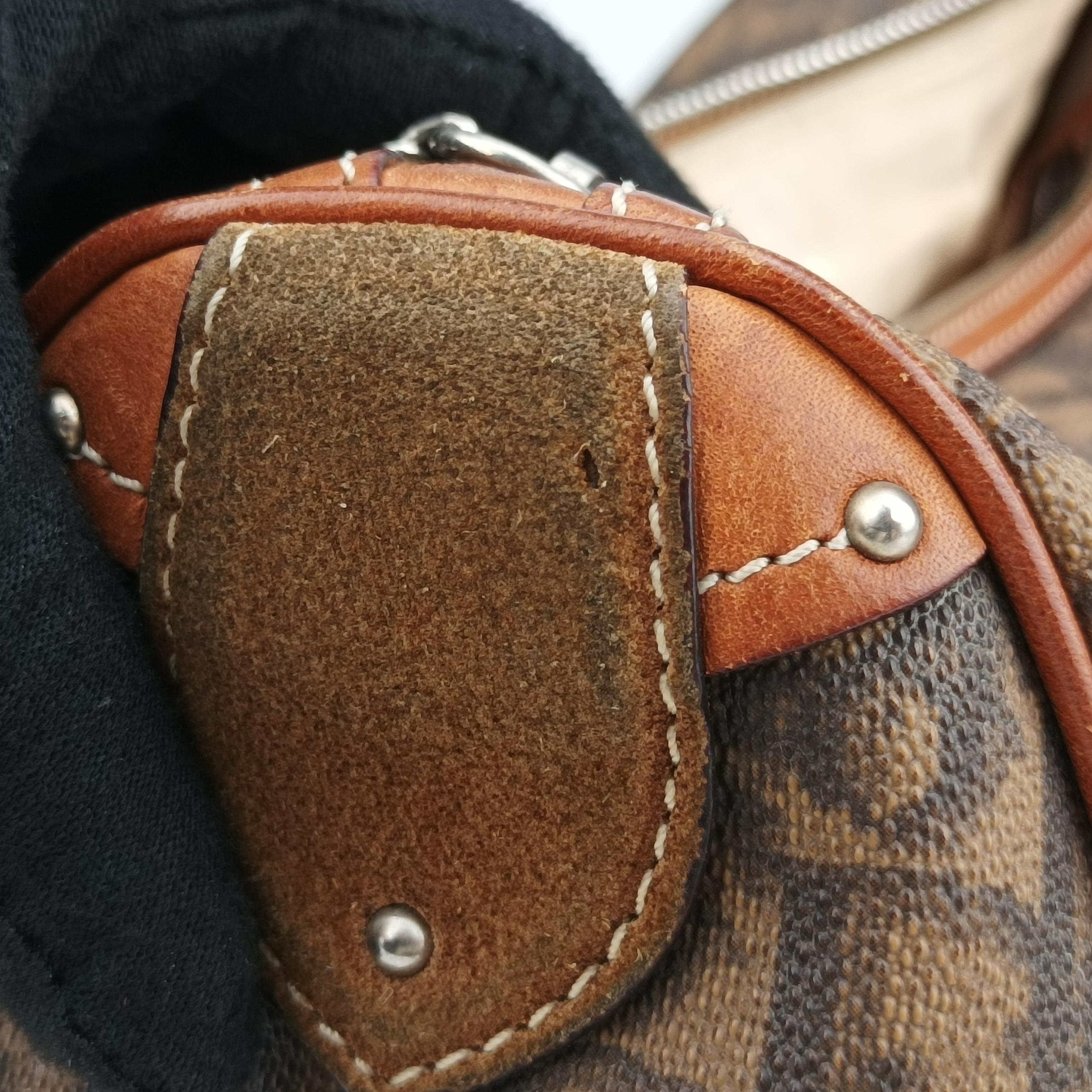 Trotter Romantique Mini Bow Brown×Multicolour PVC coated canvas×Leather 07-BO-0076ロマンティックトロッターミニボウ ブラウン×マルチカラー PVCコーティングキャンバス×レザー 07-BO-0076