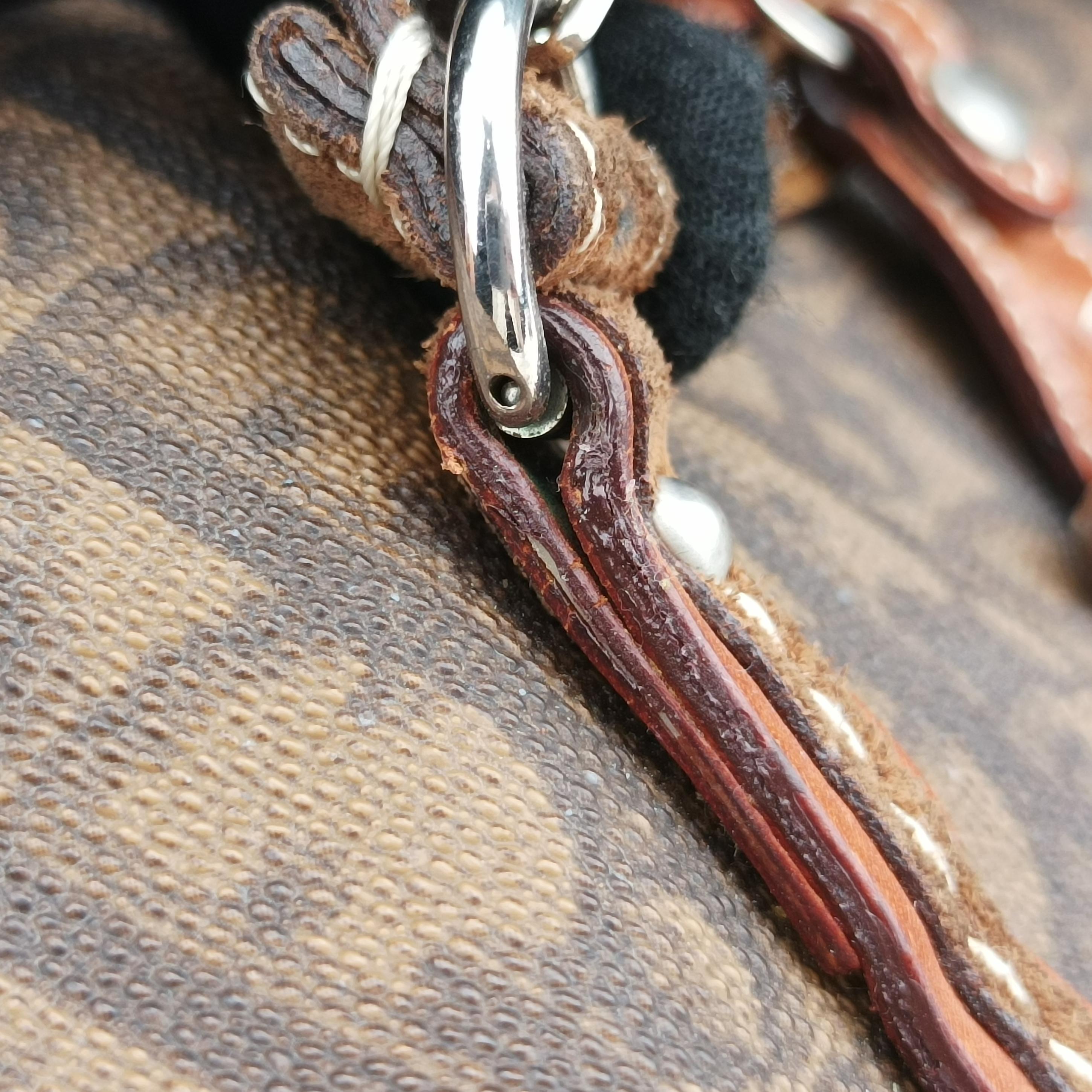 Trotter Romantique Mini Bow Brown×Multicolour PVC coated canvas×Leather 07-BO-0076ロマンティックトロッターミニボウ ブラウン×マルチカラー PVCコーティングキャンバス×レザー 07-BO-0076