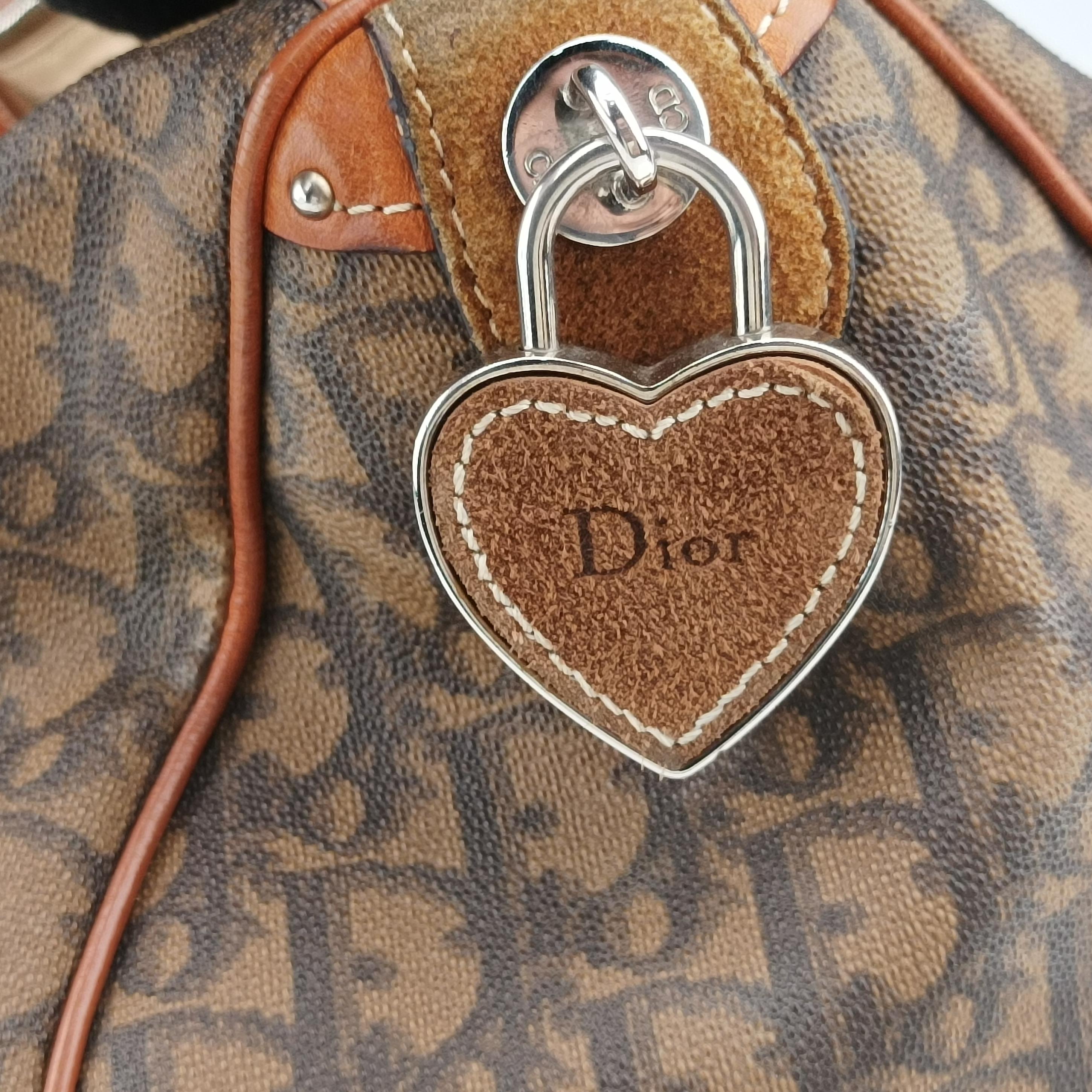 Trotter Romantique Mini Bow Brown×Multicolour PVC coated canvas×Leather 07-BO-0076ロマンティックトロッターミニボウ ブラウン×マルチカラー PVCコーティングキャンバス×レザー 07-BO-0076