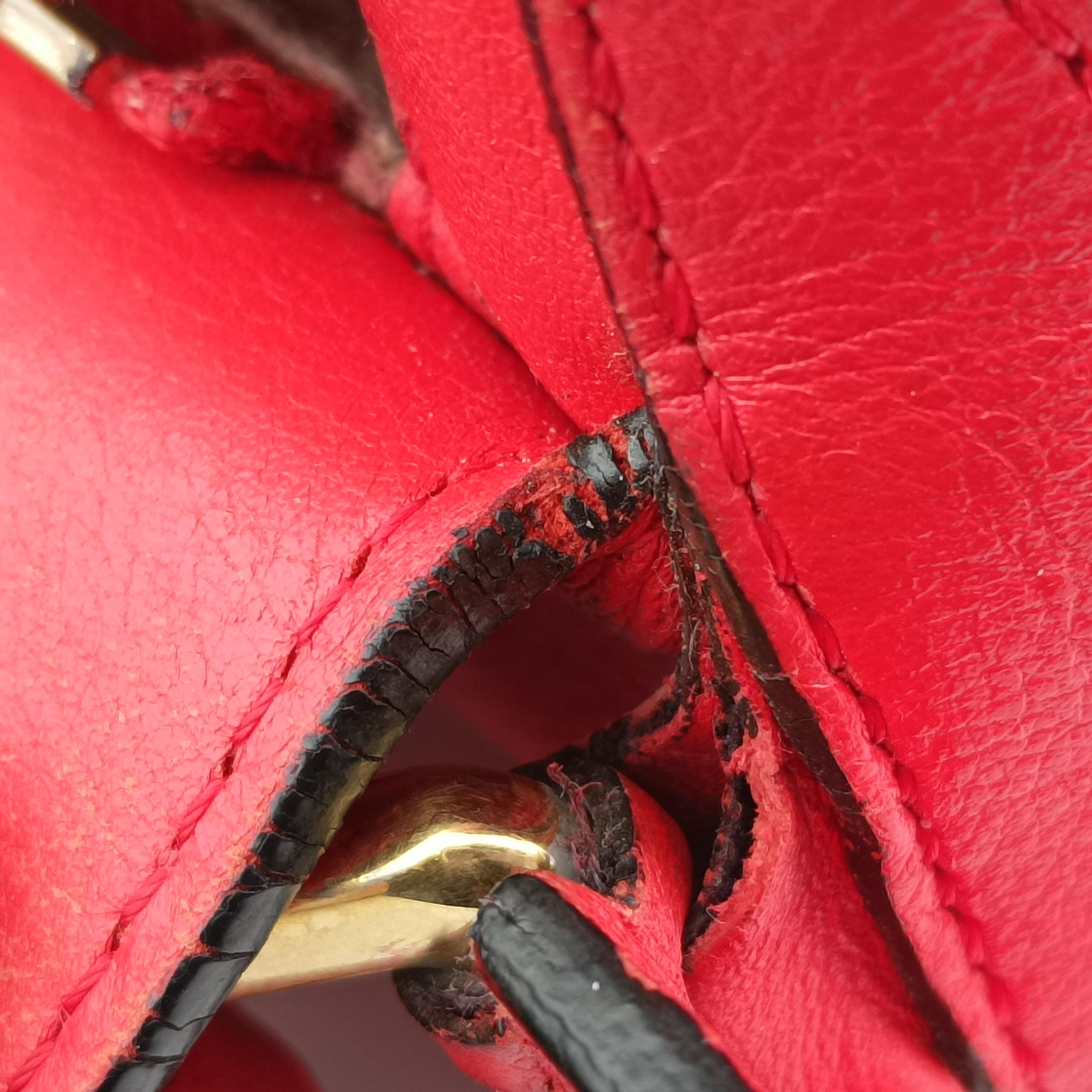 Puzzle Bag Medium Red Leather 051605パズルバッグ ミディアム レッド レザー 051605