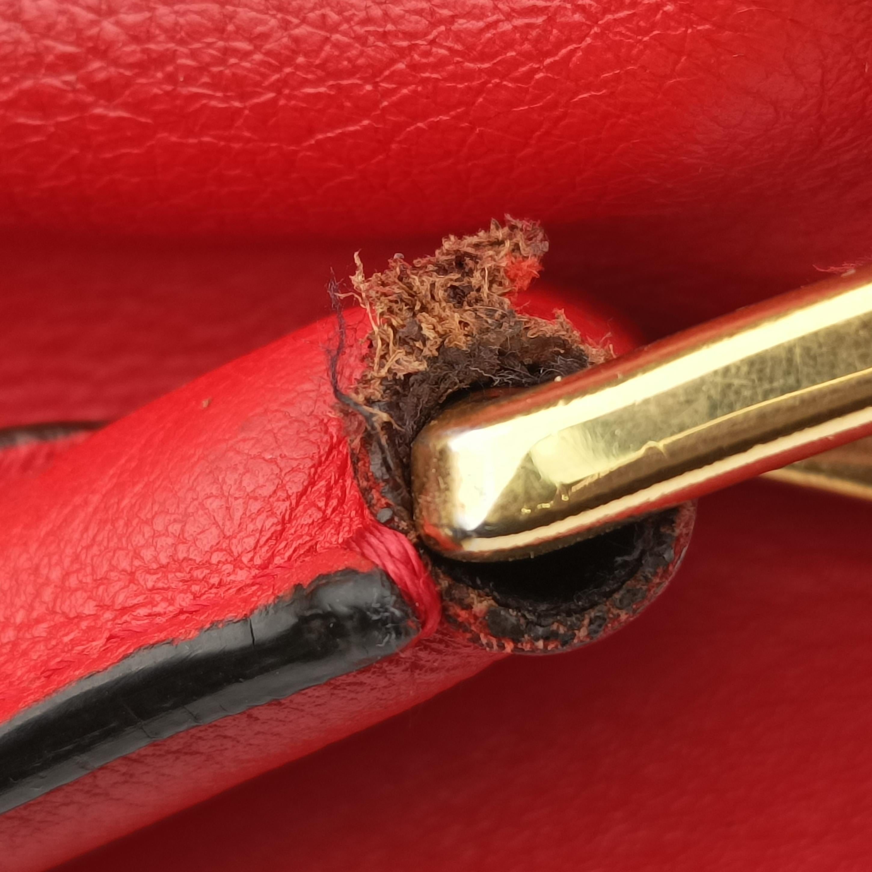 Puzzle Bag Medium Red Leather 051605パズルバッグ ミディアム レッド レザー 051605