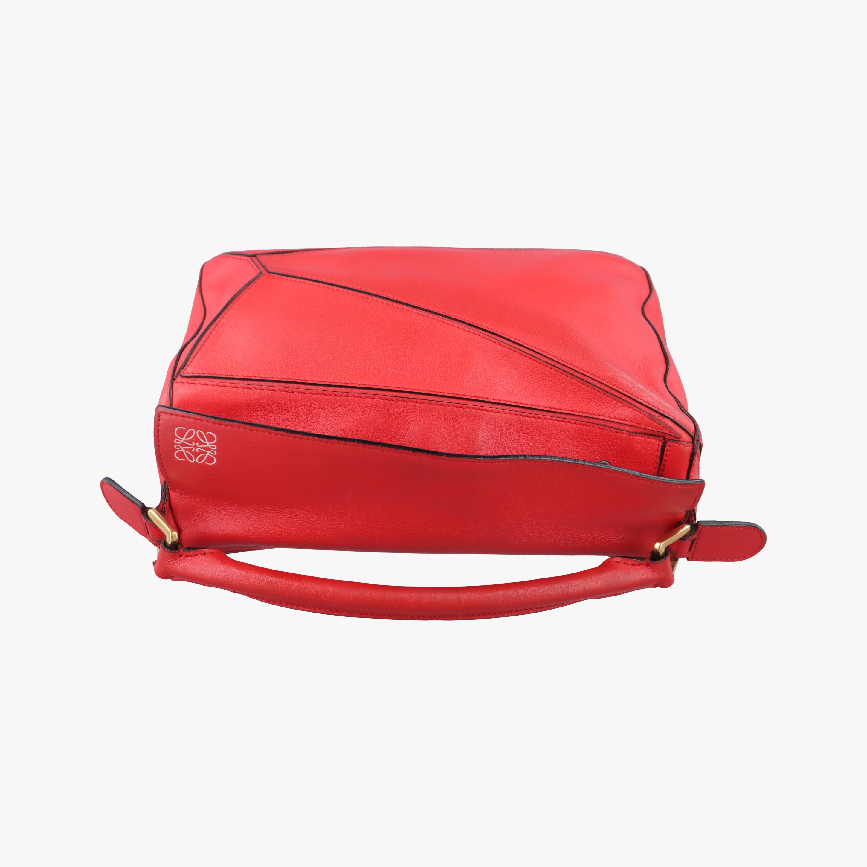 Puzzle Bag Medium Red Leather 051605パズルバッグ ミディアム レッド レザー 051605