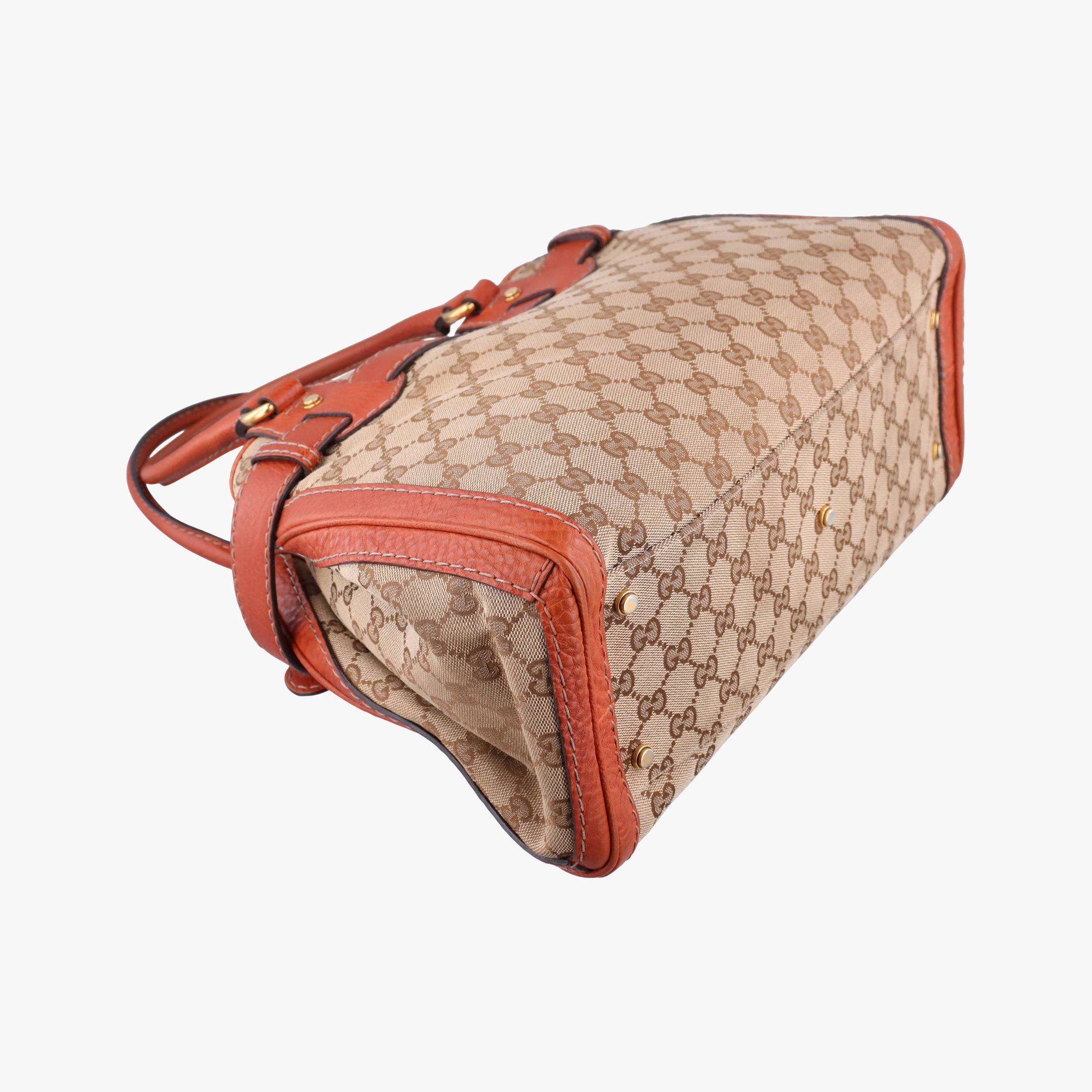 GG Running beige×orange Leather×canvas 247183 G9415111GGランニング ベージュ x オレンジ レザー×キャンバス 247183 G9415111