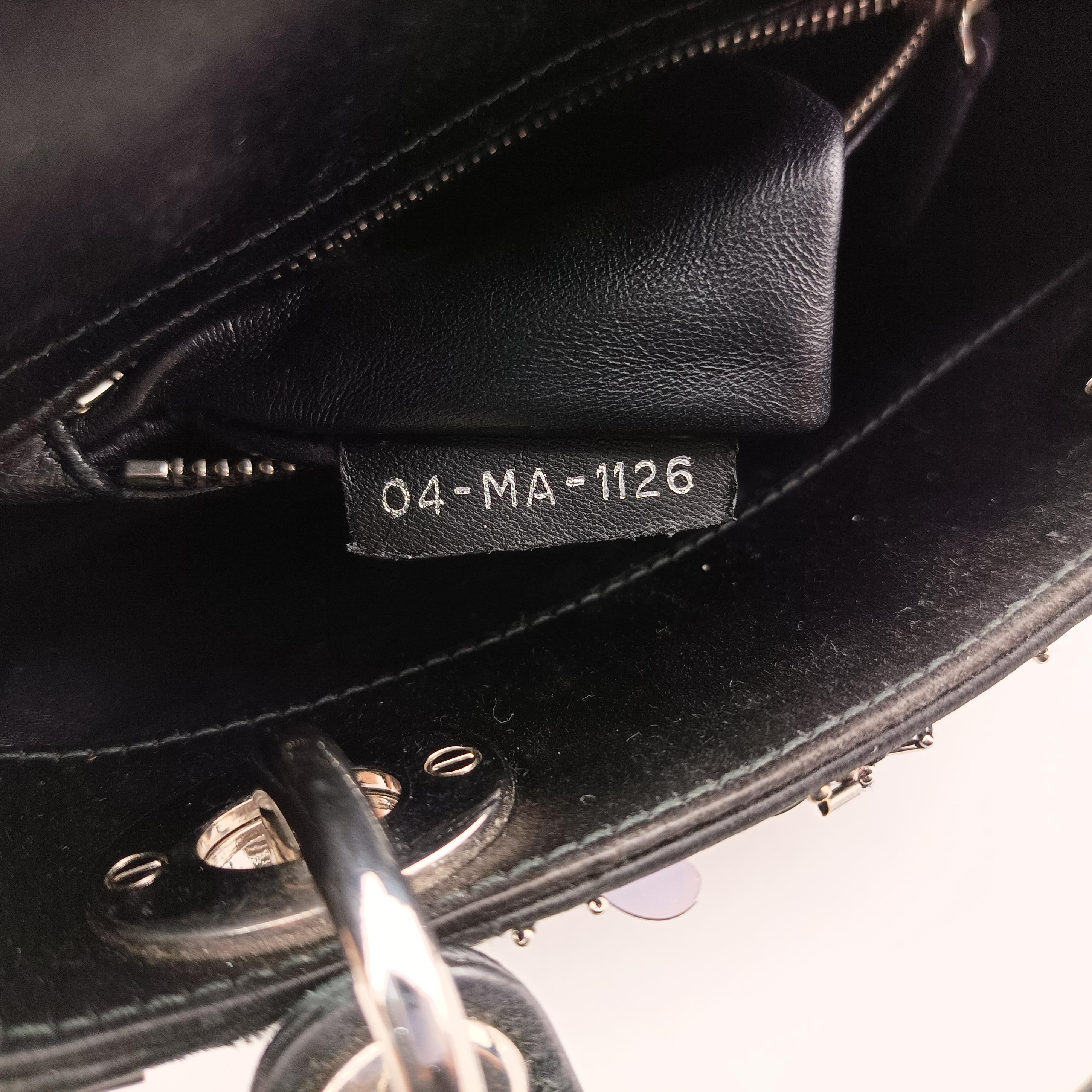 Lady Dior Black silk 04-MA-1126レディディオール ブラック シルク 04-MA-1126
