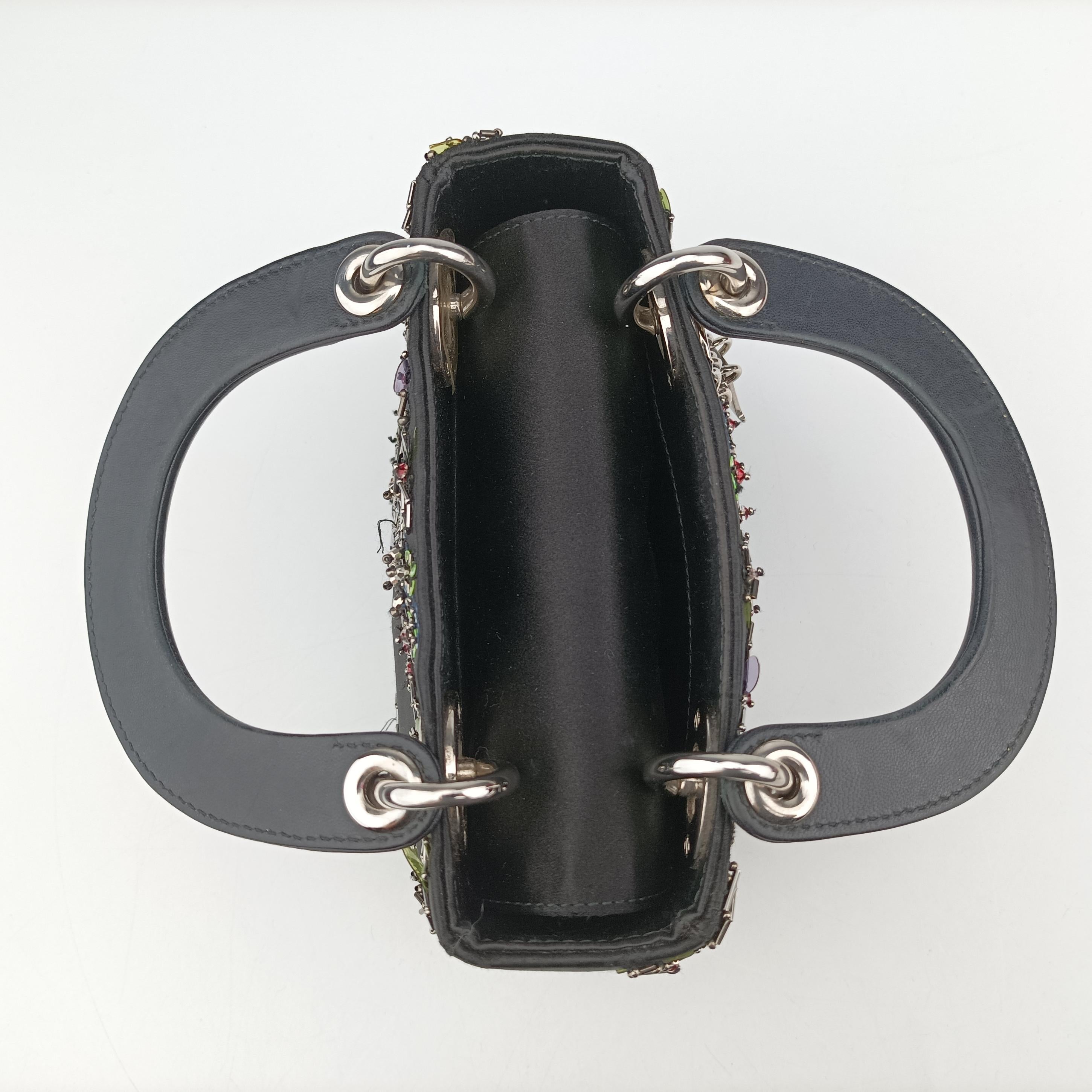 Lady Dior Black silk 04-MA-1126レディディオール ブラック シルク 04-MA-1126