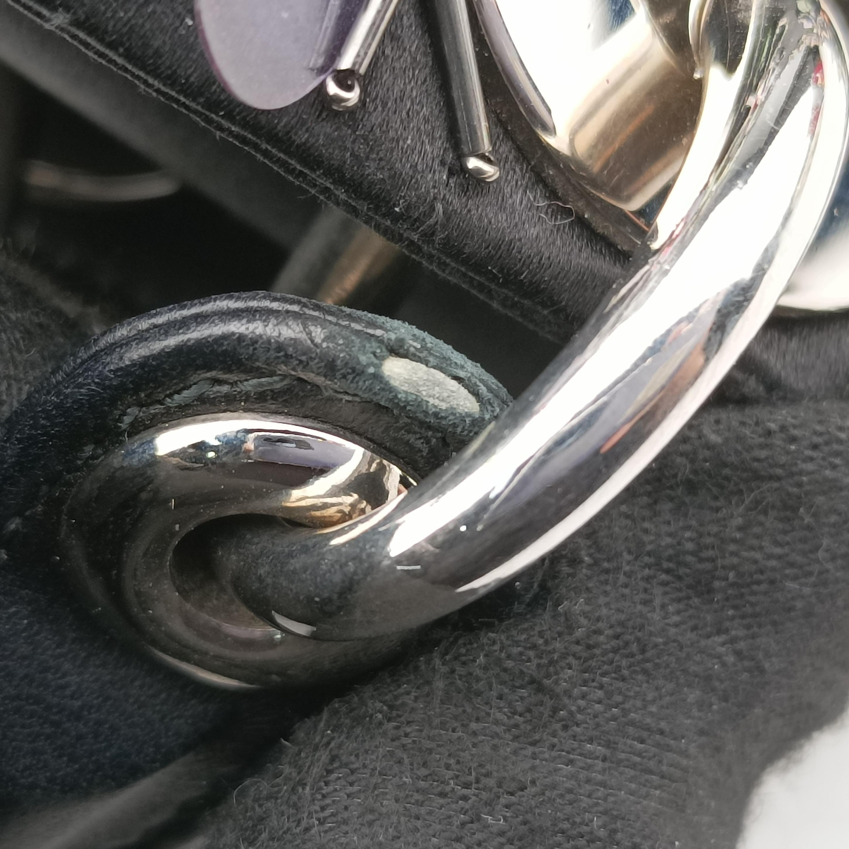 Lady Dior Black silk 04-MA-1126レディディオール ブラック シルク 04-MA-1126