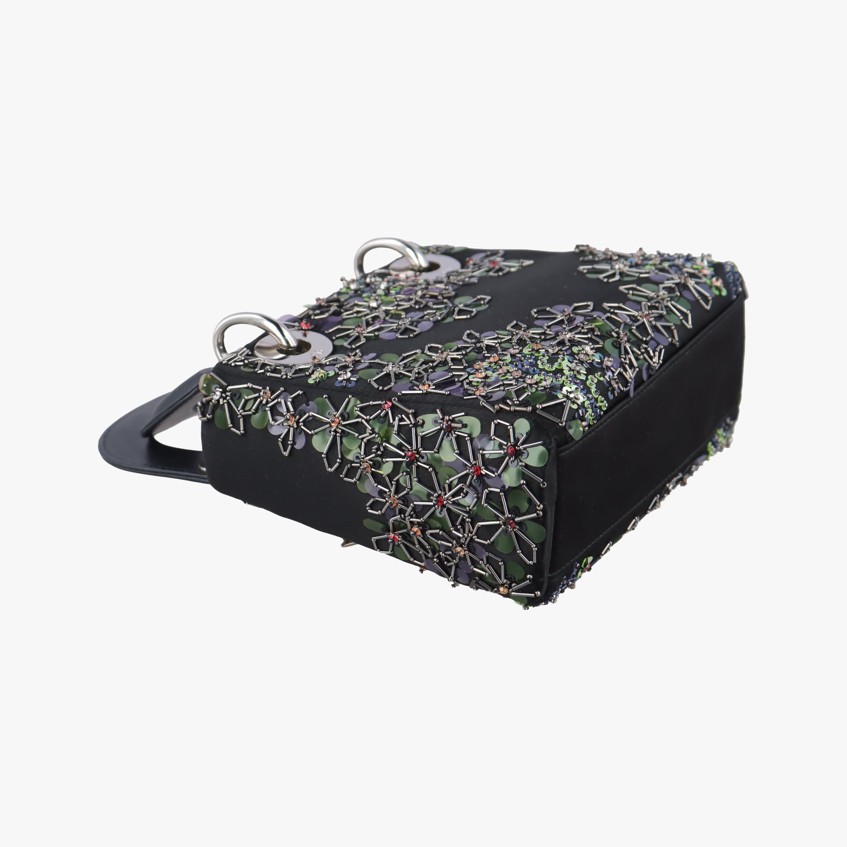 Lady Dior Black silk 04-MA-1126レディディオール ブラック シルク 04-MA-1126